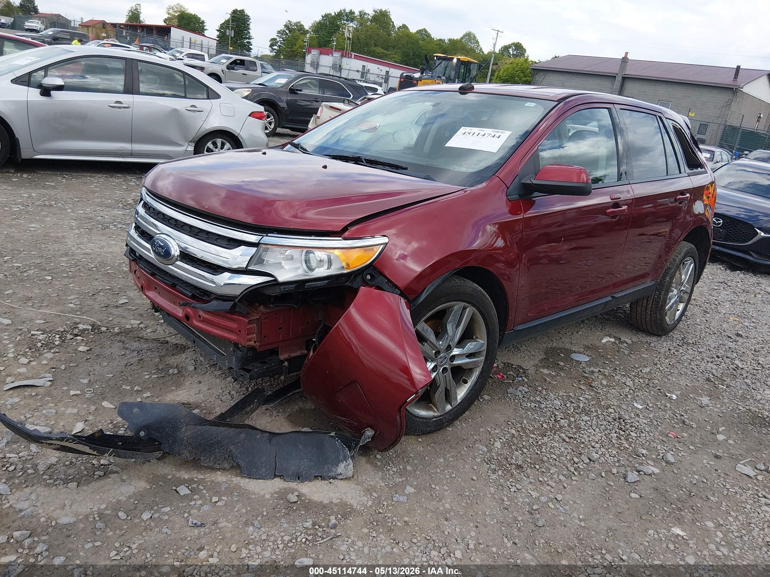 2013 Ford Edge Sel Red vin: 2FMDK3JC6DBB62902