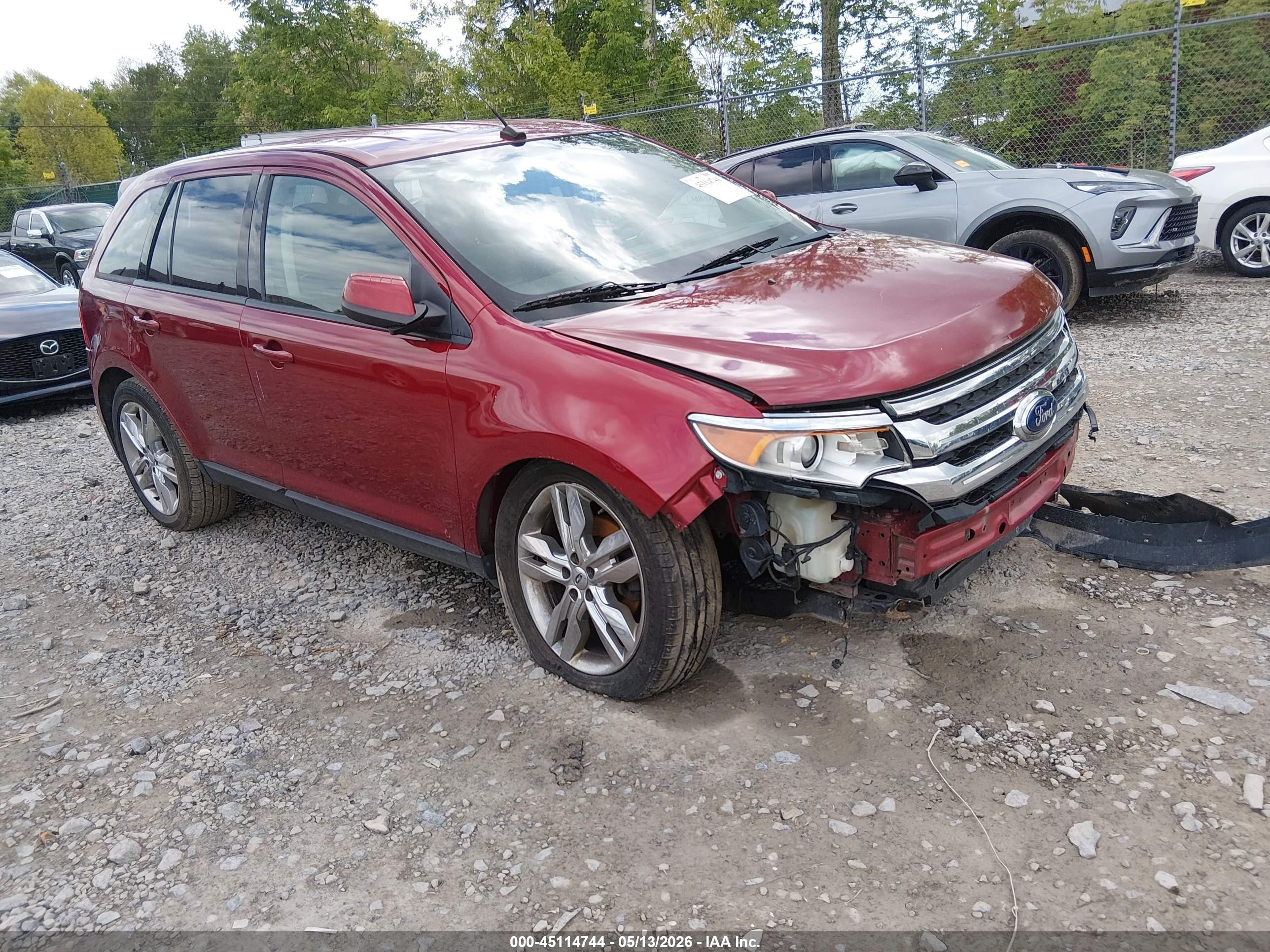 2013 Ford Edge Sel Red vin: 2FMDK3JC6DBB62902