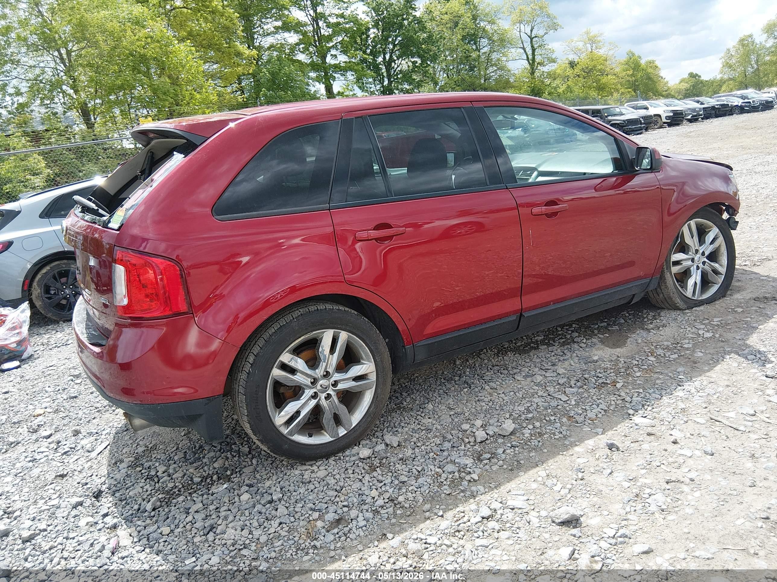 2013 Ford Edge Sel Red vin: 2FMDK3JC6DBB62902