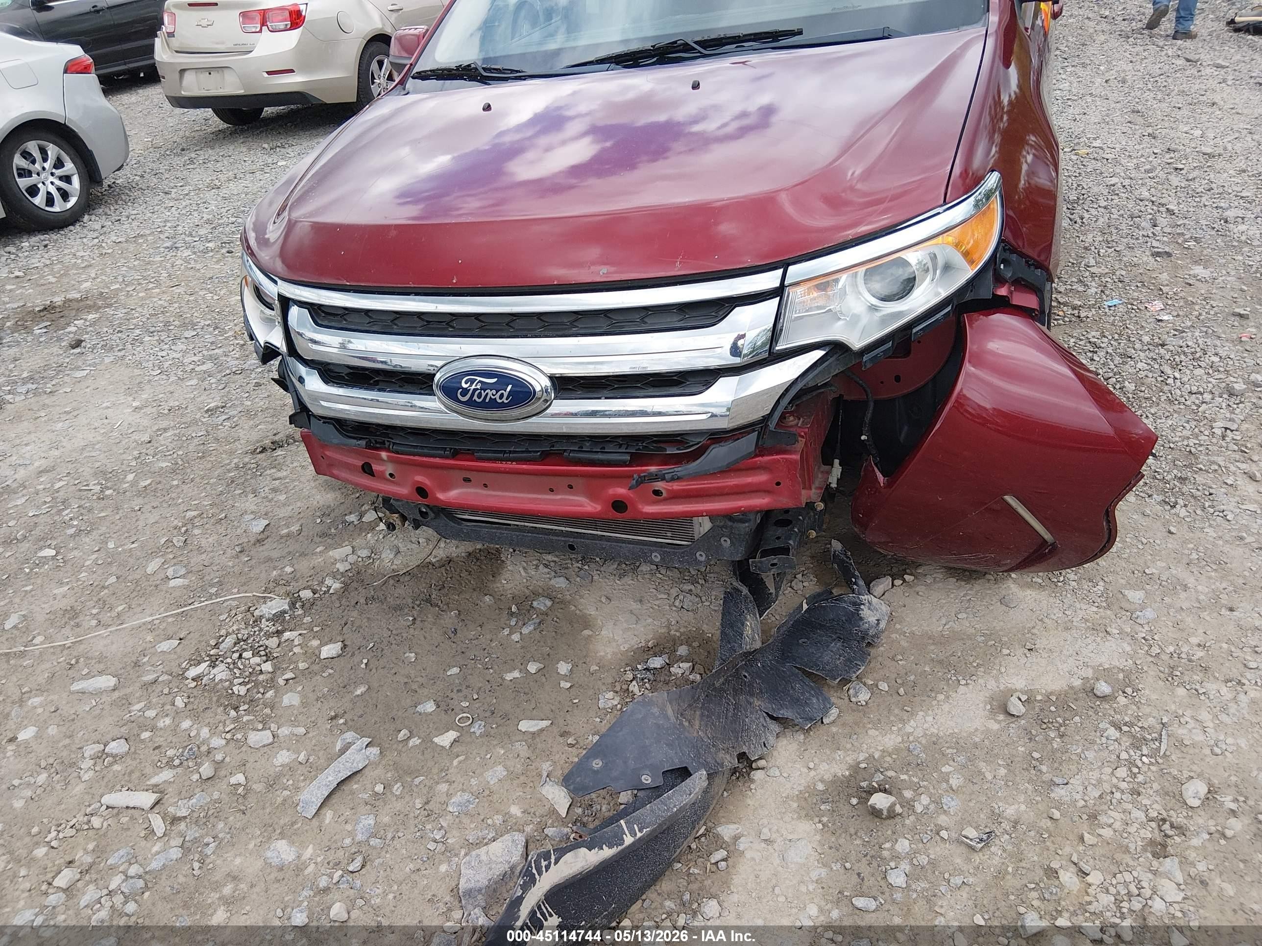 2013 Ford Edge Sel Red vin: 2FMDK3JC6DBB62902