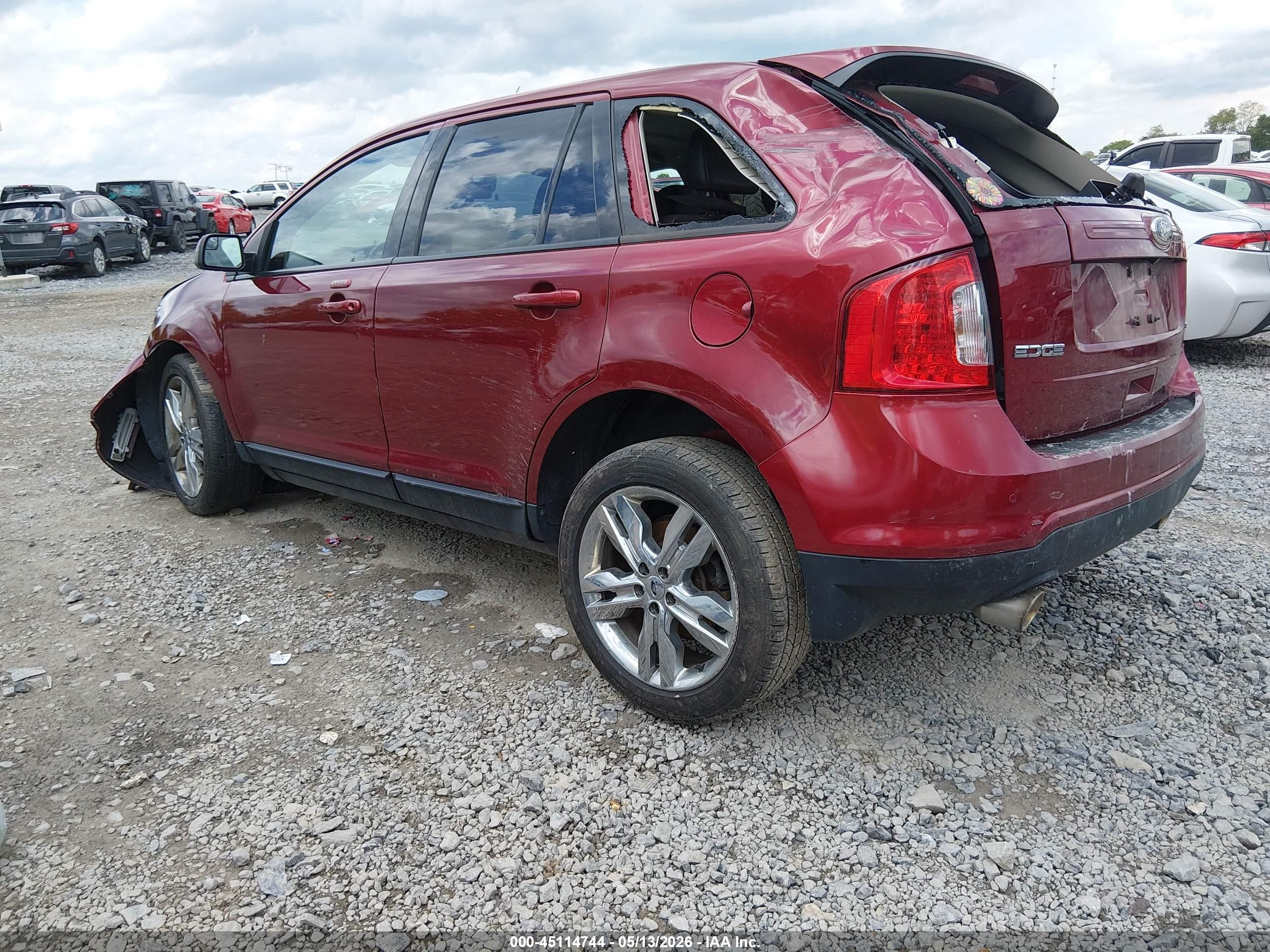 2013 Ford Edge Sel Red vin: 2FMDK3JC6DBB62902