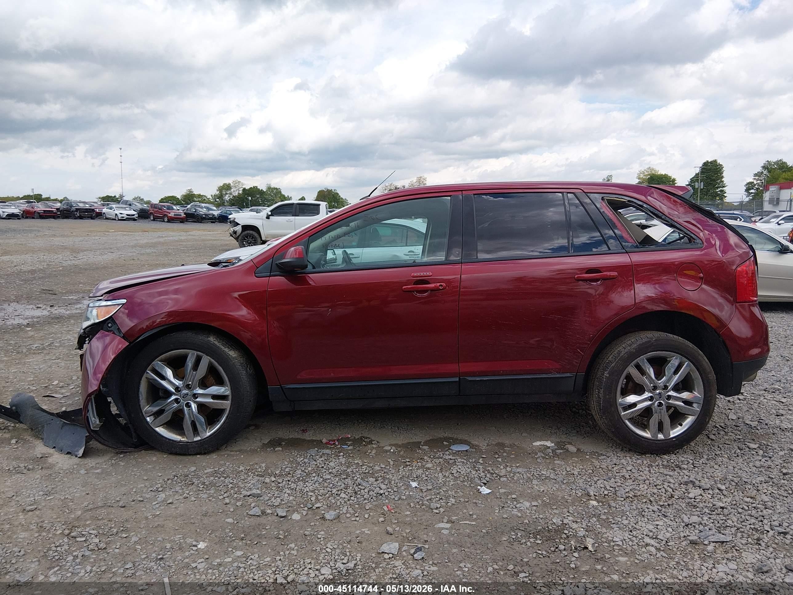 2013 Ford Edge Sel Red vin: 2FMDK3JC6DBB62902