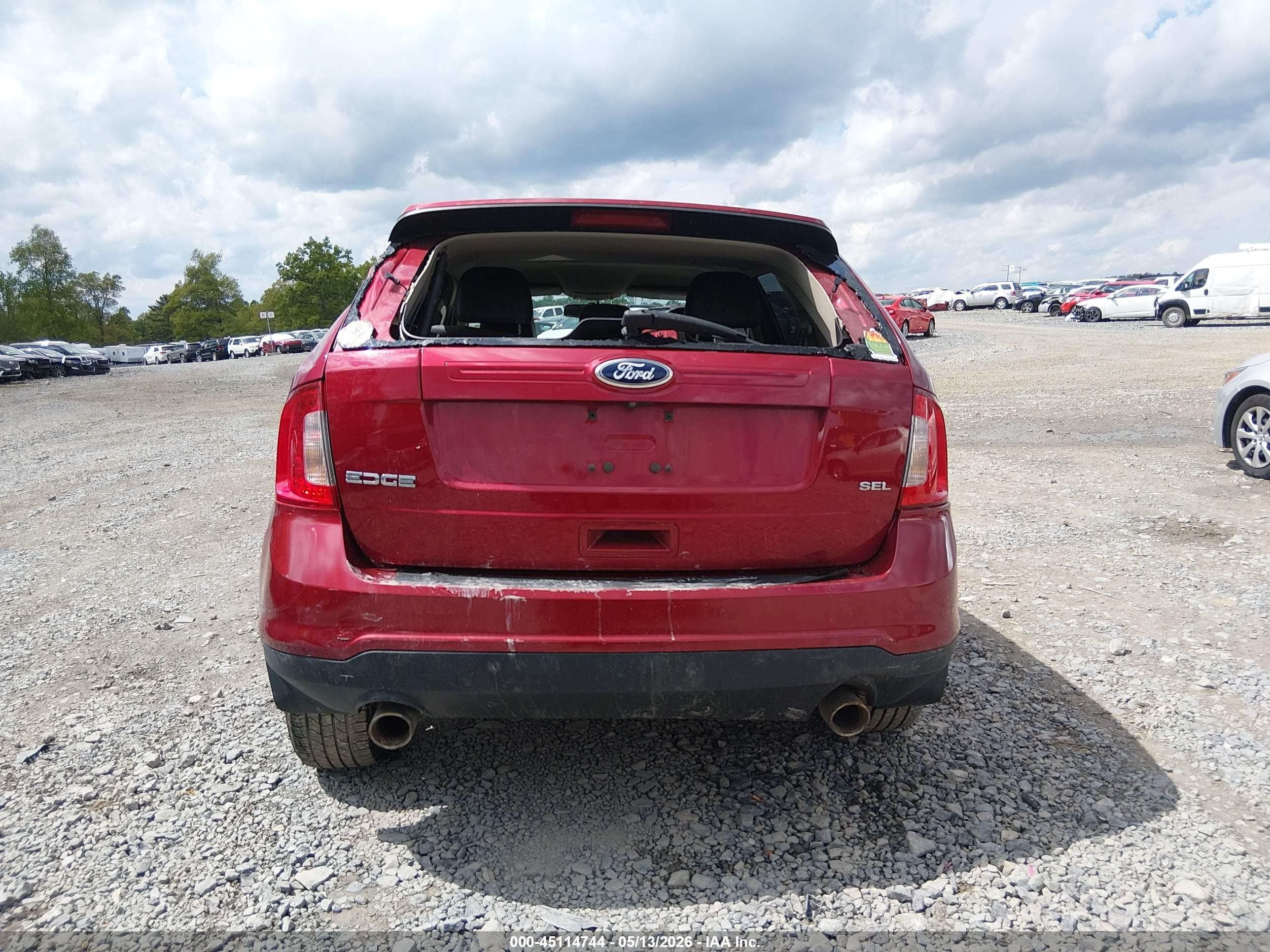 2013 Ford Edge Sel Red vin: 2FMDK3JC6DBB62902