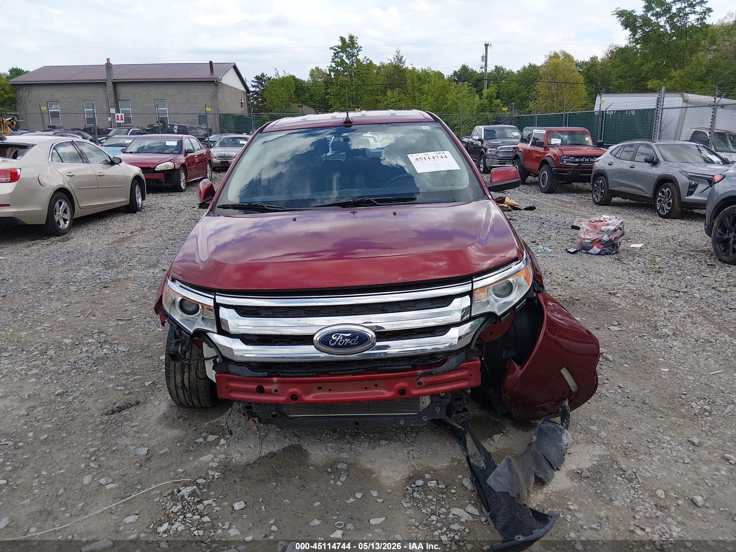 2013 Ford Edge Sel Red vin: 2FMDK3JC6DBB62902