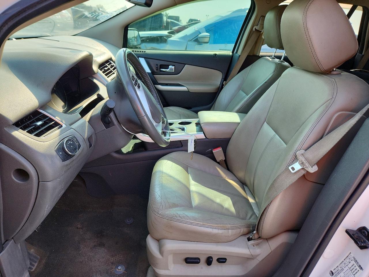 2013 Ford Edge Sel White vin: 2FMDK3JC6DBB89887