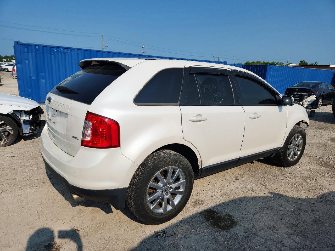 2013 Ford Edge Sel White vin: 2FMDK3JC6DBB89887