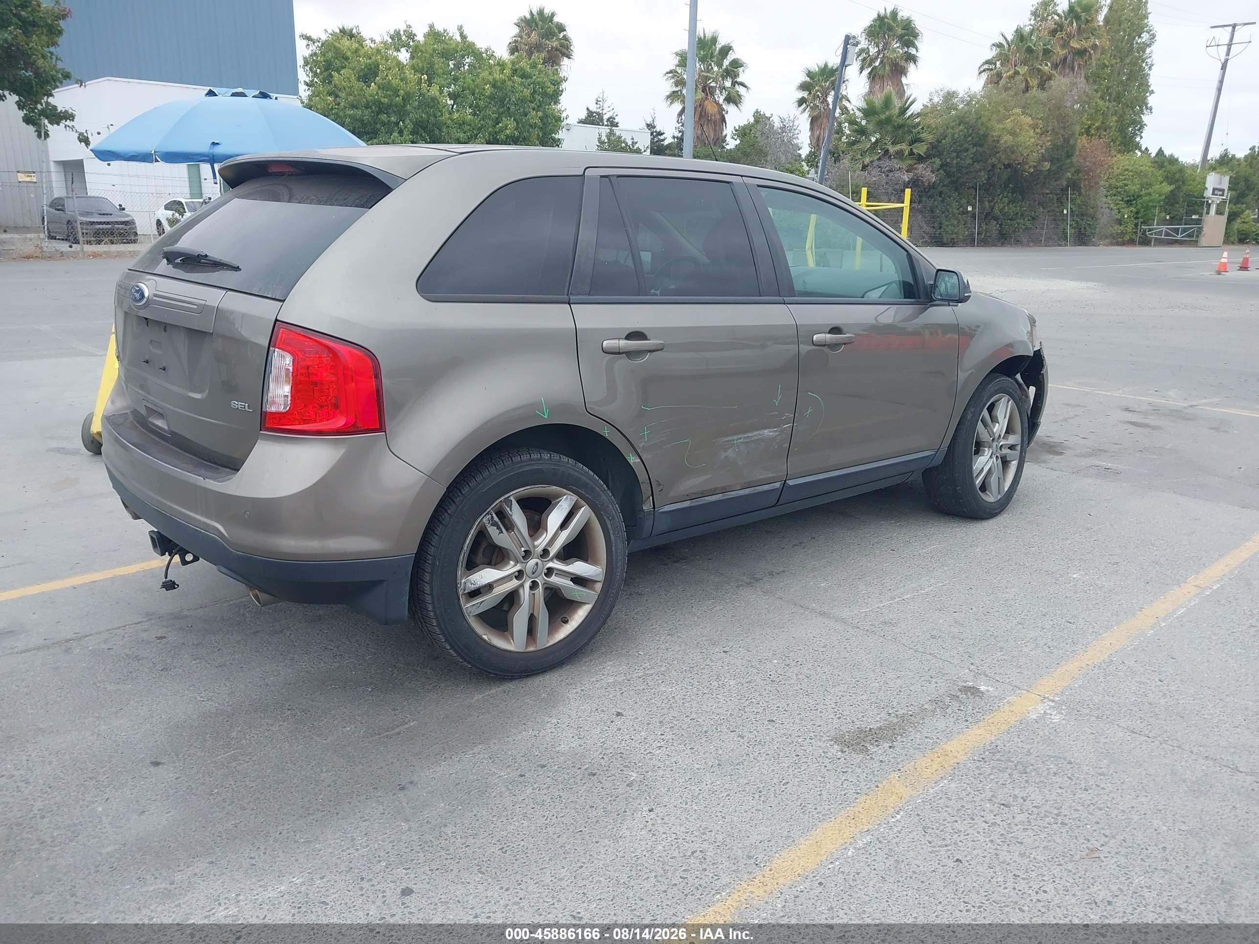 2013 Ford Edge Sel Brown vin: 2FMDK3JC6DBC34634