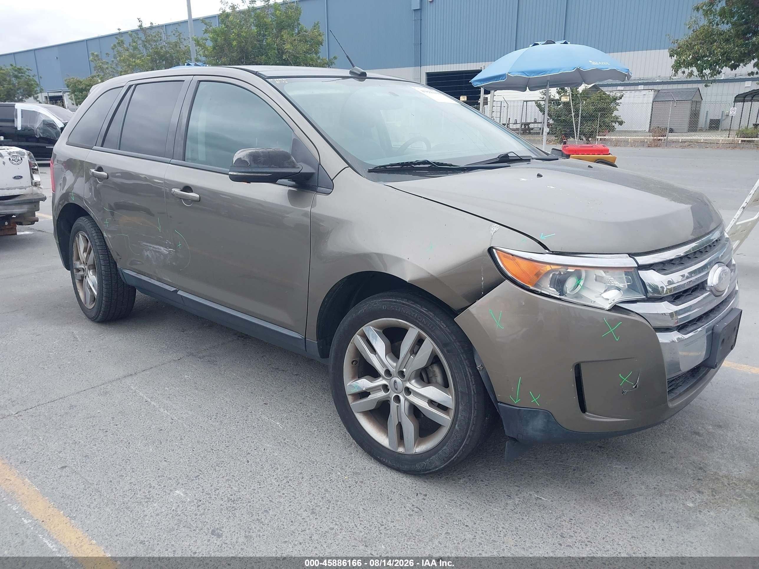 2013 Ford Edge Sel Brown vin: 2FMDK3JC6DBC34634