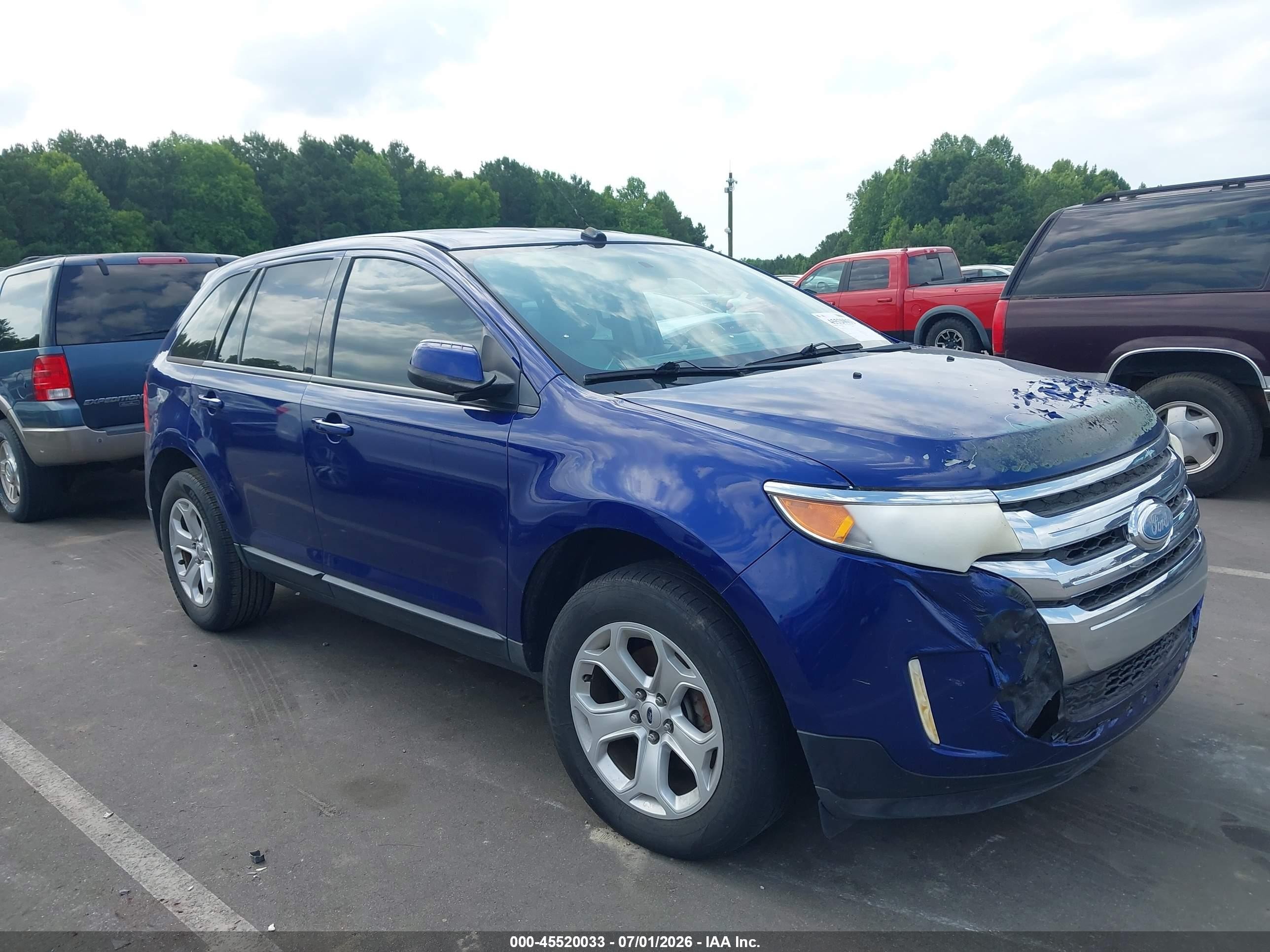 2013 Ford Edge Sel Blue vin: 2FMDK3JC6DBC59355