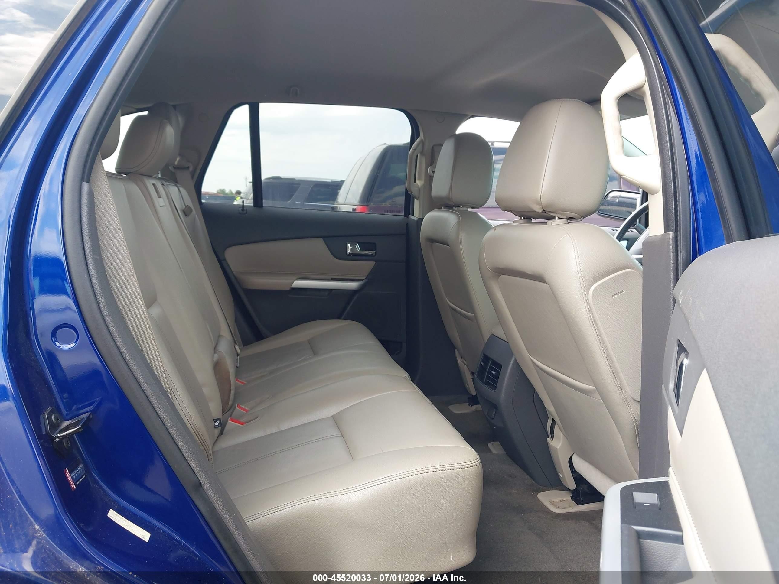 2013 Ford Edge Sel Blue vin: 2FMDK3JC6DBC59355