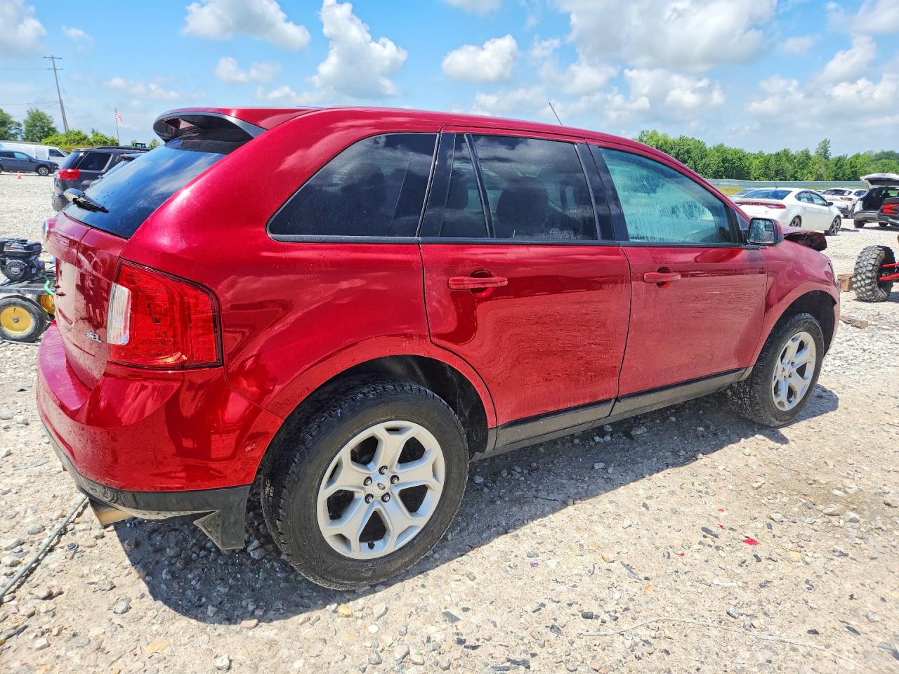 2013 Ford Edge Sel Red vin: 2FMDK3JC6DBE32386