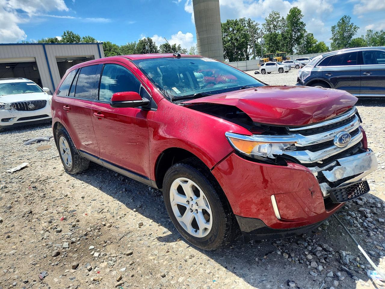 2013 Ford Edge Sel Red vin: 2FMDK3JC6DBE32386