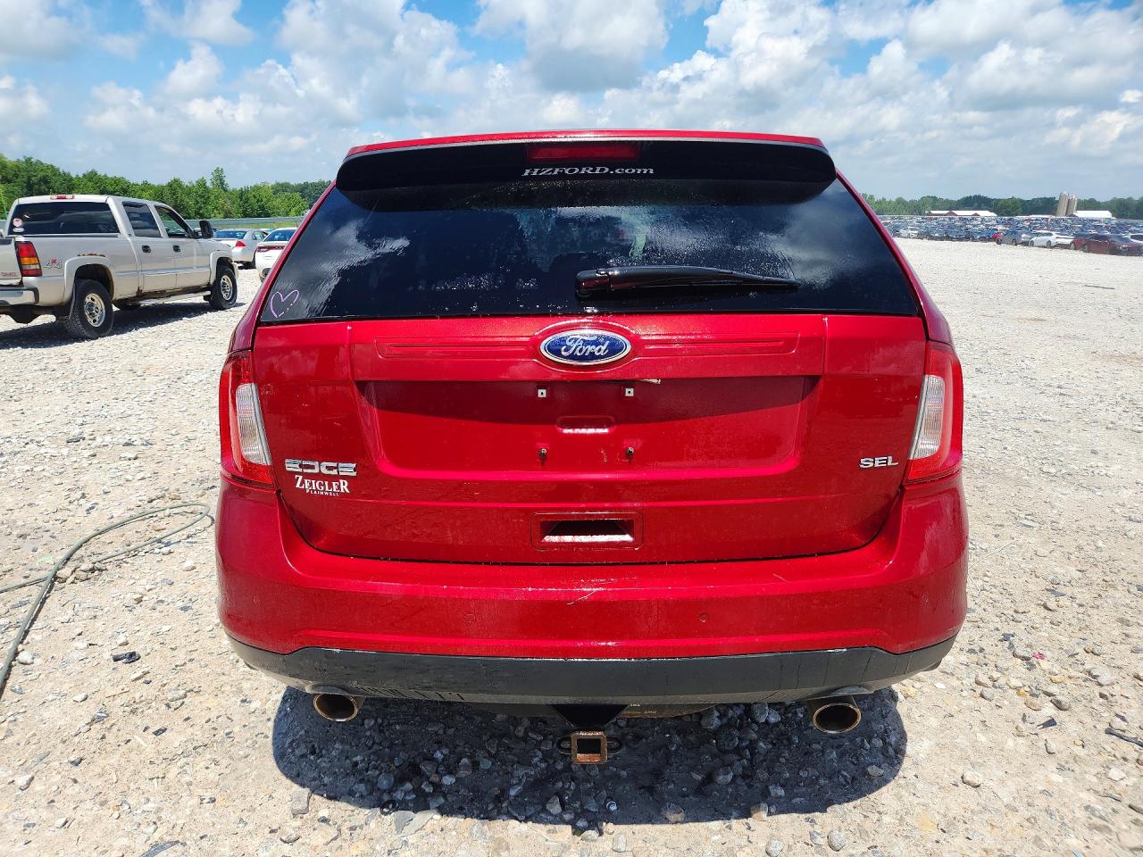 2013 Ford Edge Sel Red vin: 2FMDK3JC6DBE32386