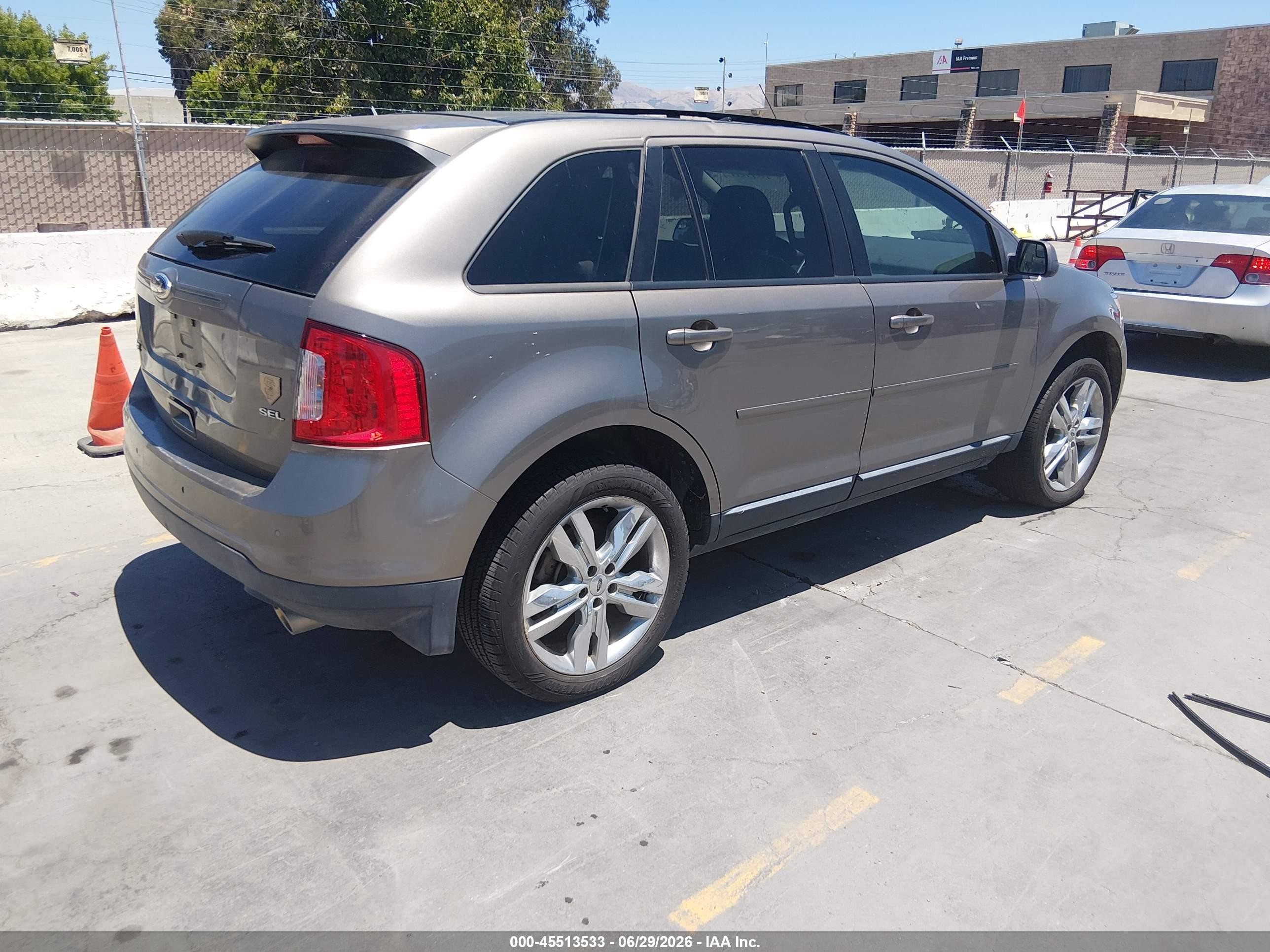 2013 Ford Edge Sel Gray vin: 2FMDK3JC6DBE38267