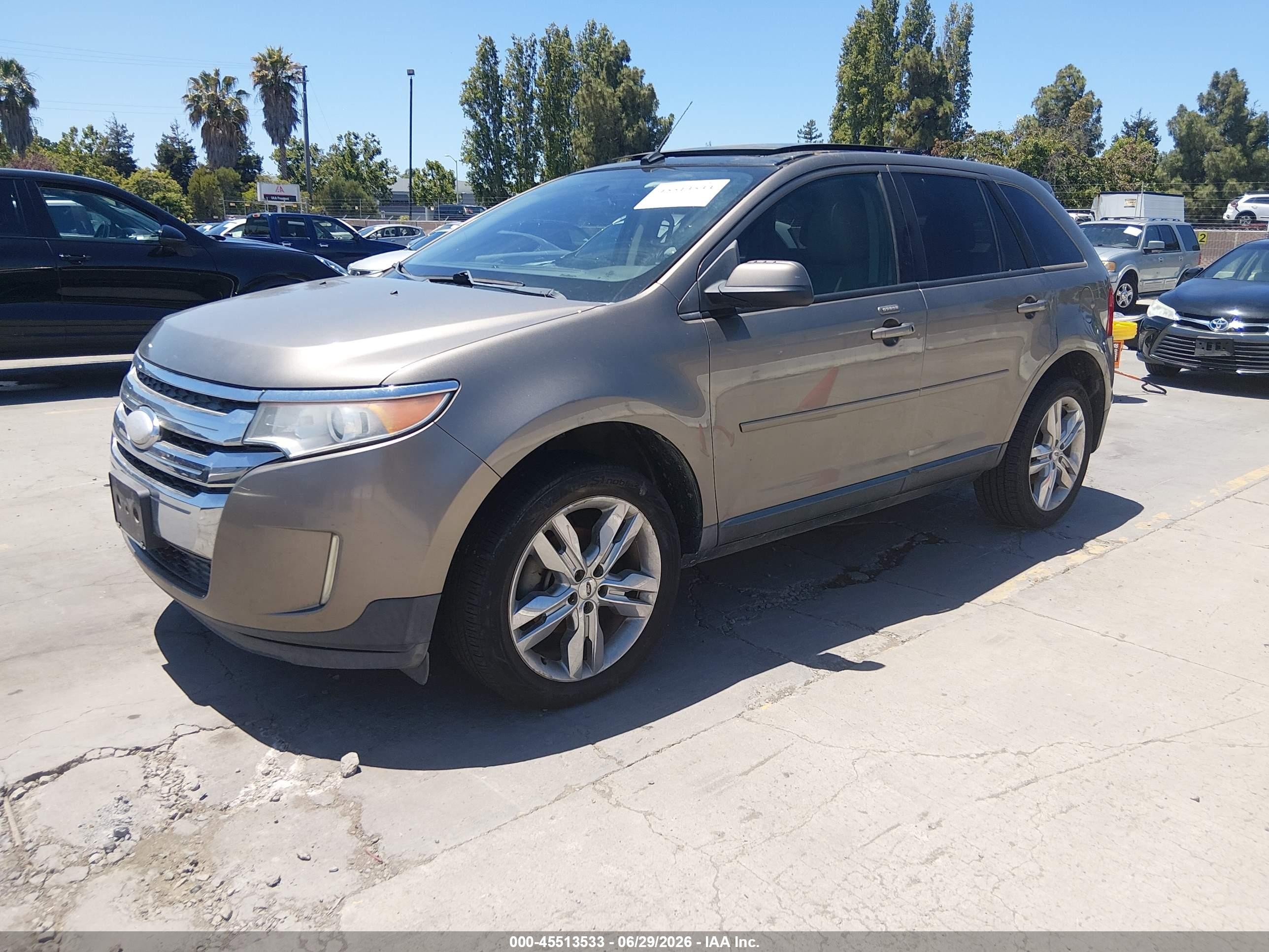 2013 Ford Edge Sel Gray vin: 2FMDK3JC6DBE38267