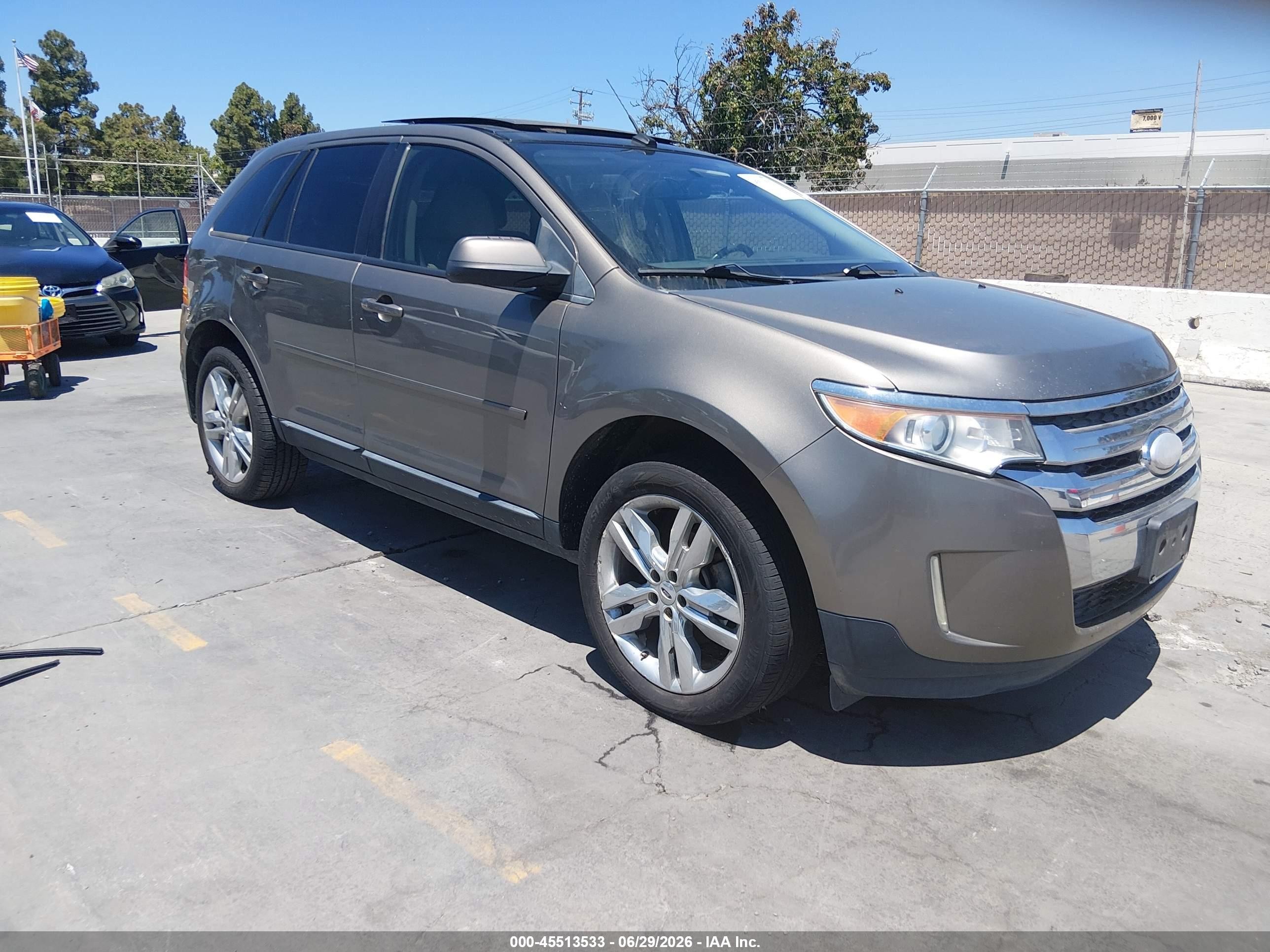 2013 Ford Edge Sel Gray vin: 2FMDK3JC6DBE38267