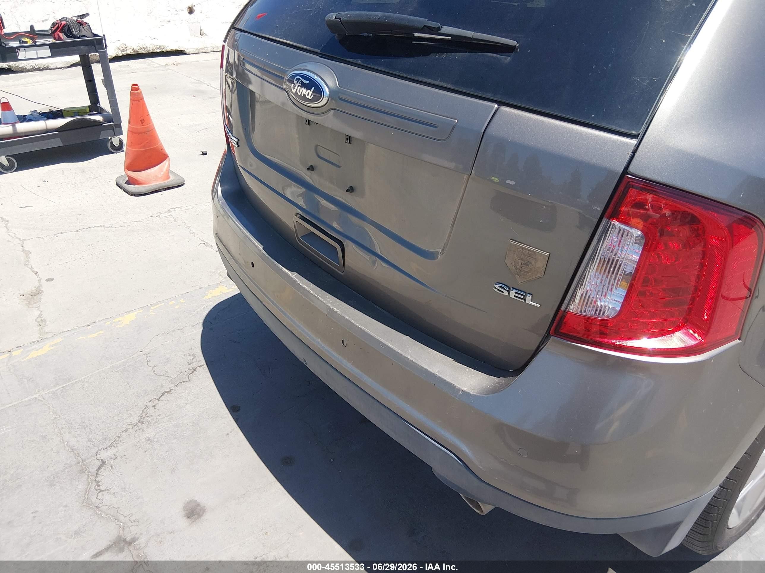 2013 Ford Edge Sel Gray vin: 2FMDK3JC6DBE38267