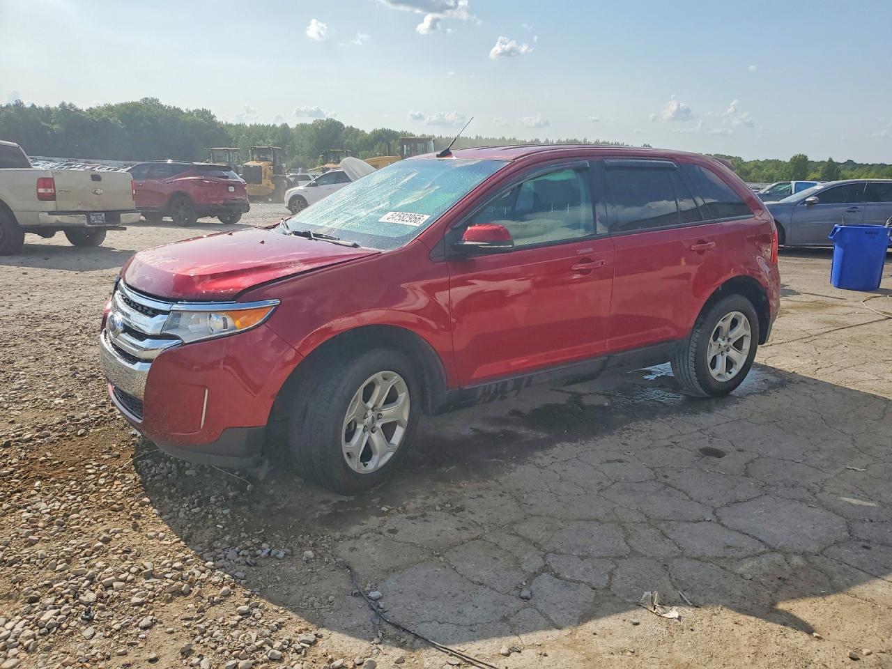 2014 Ford Edge Sel Red vin: 2FMDK3JC6EBA02438