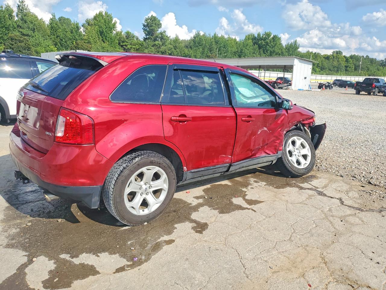 2014 Ford Edge Sel Red vin: 2FMDK3JC6EBA02438