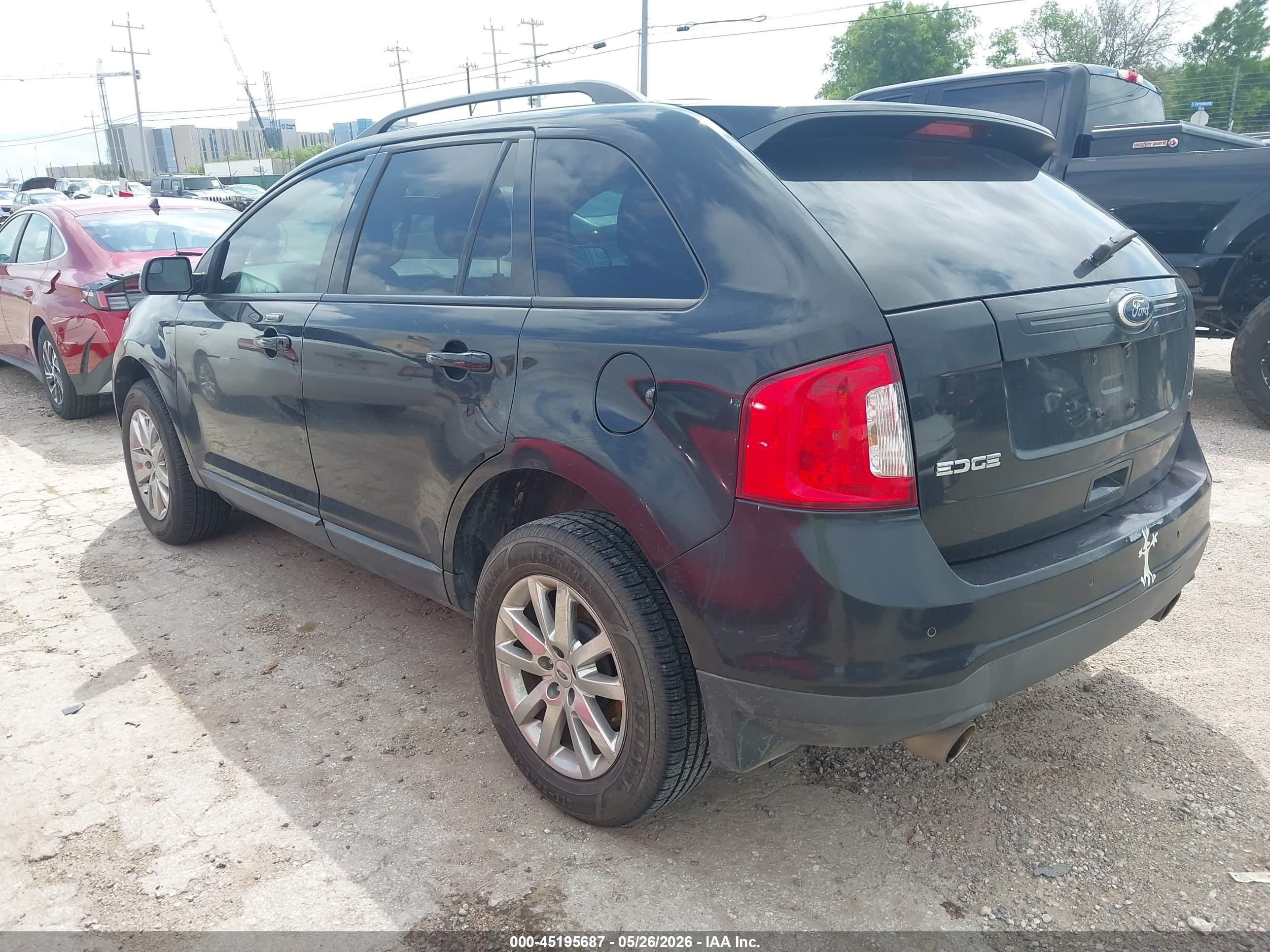 2014 Ford Edge Sel Black vin: 2FMDK3JC6EBA17408