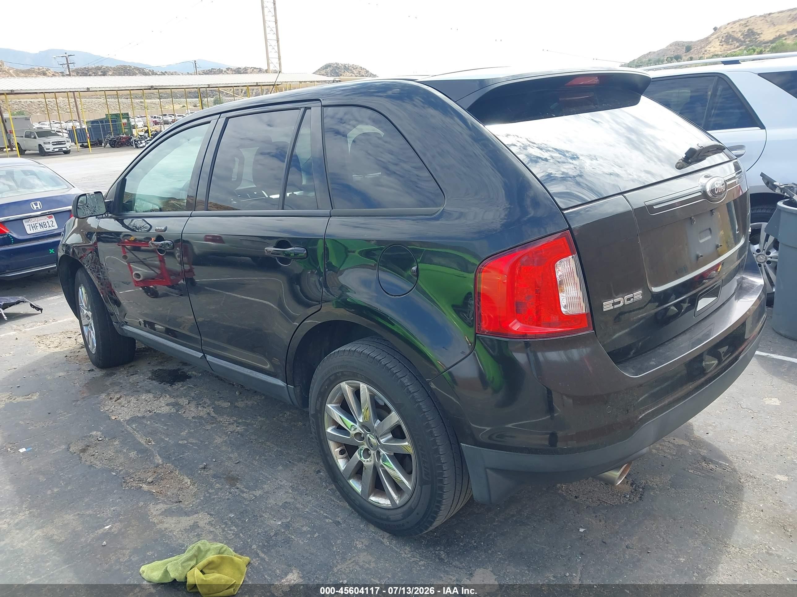 2014 Ford Edge Sel Black vin: 2FMDK3JC6EBA18297