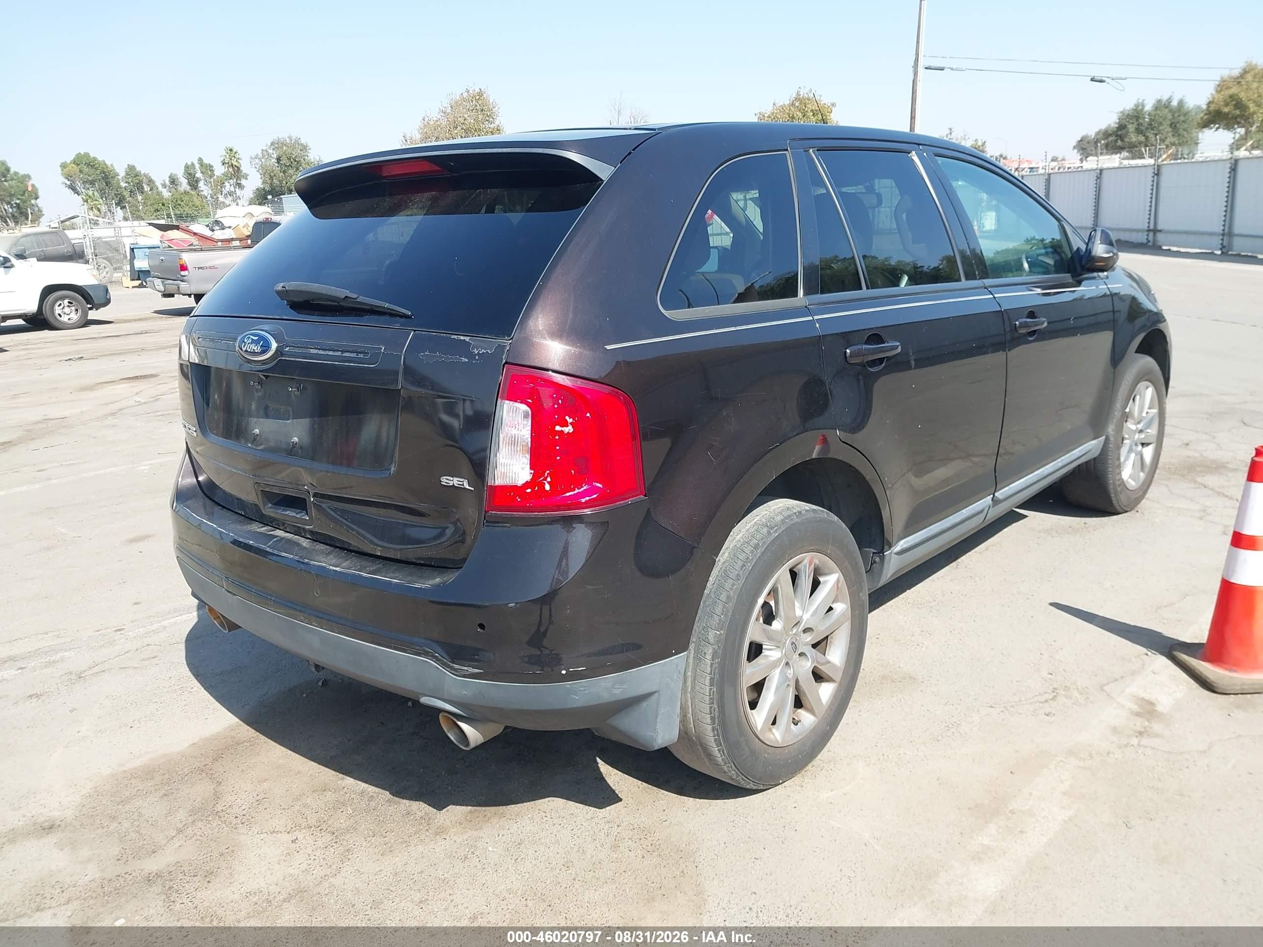 2014 Ford Edge Sel Коричневый vin: 2FMDK3JC6EBA58055