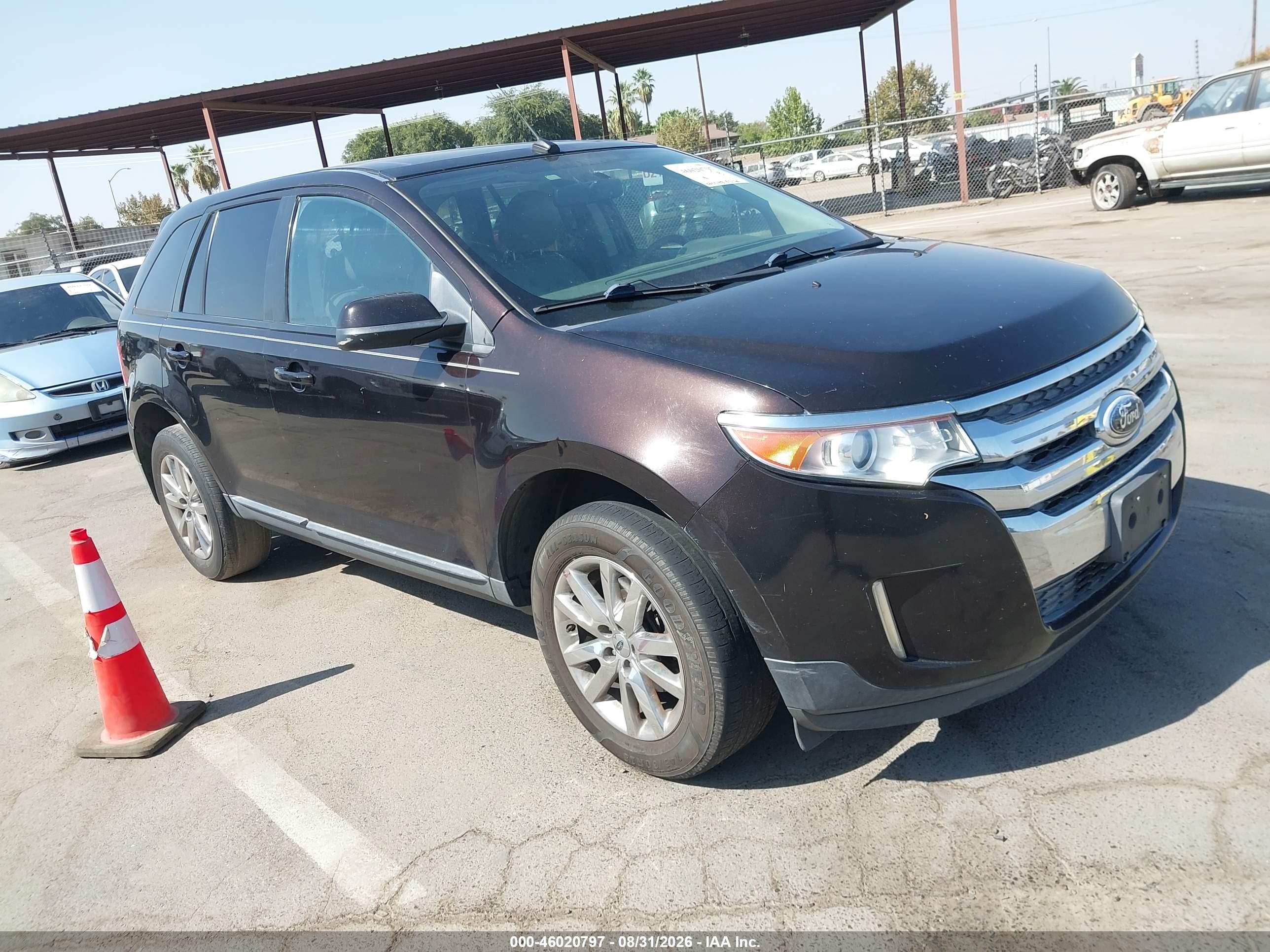 2014 Ford Edge Sel Коричневый vin: 2FMDK3JC6EBA58055