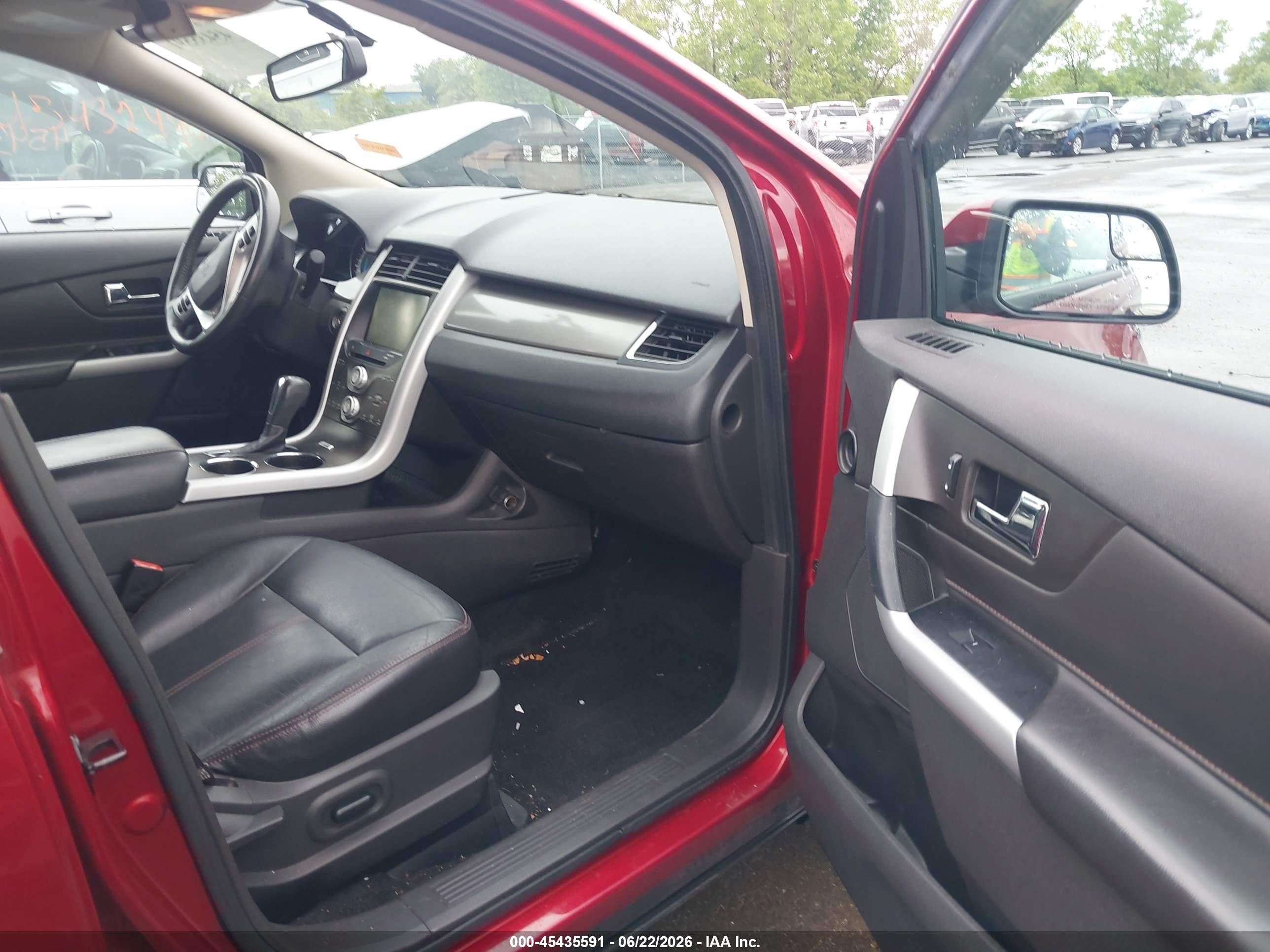2014 Ford Edge Sel Red vin: 2FMDK3JC6EBB53621