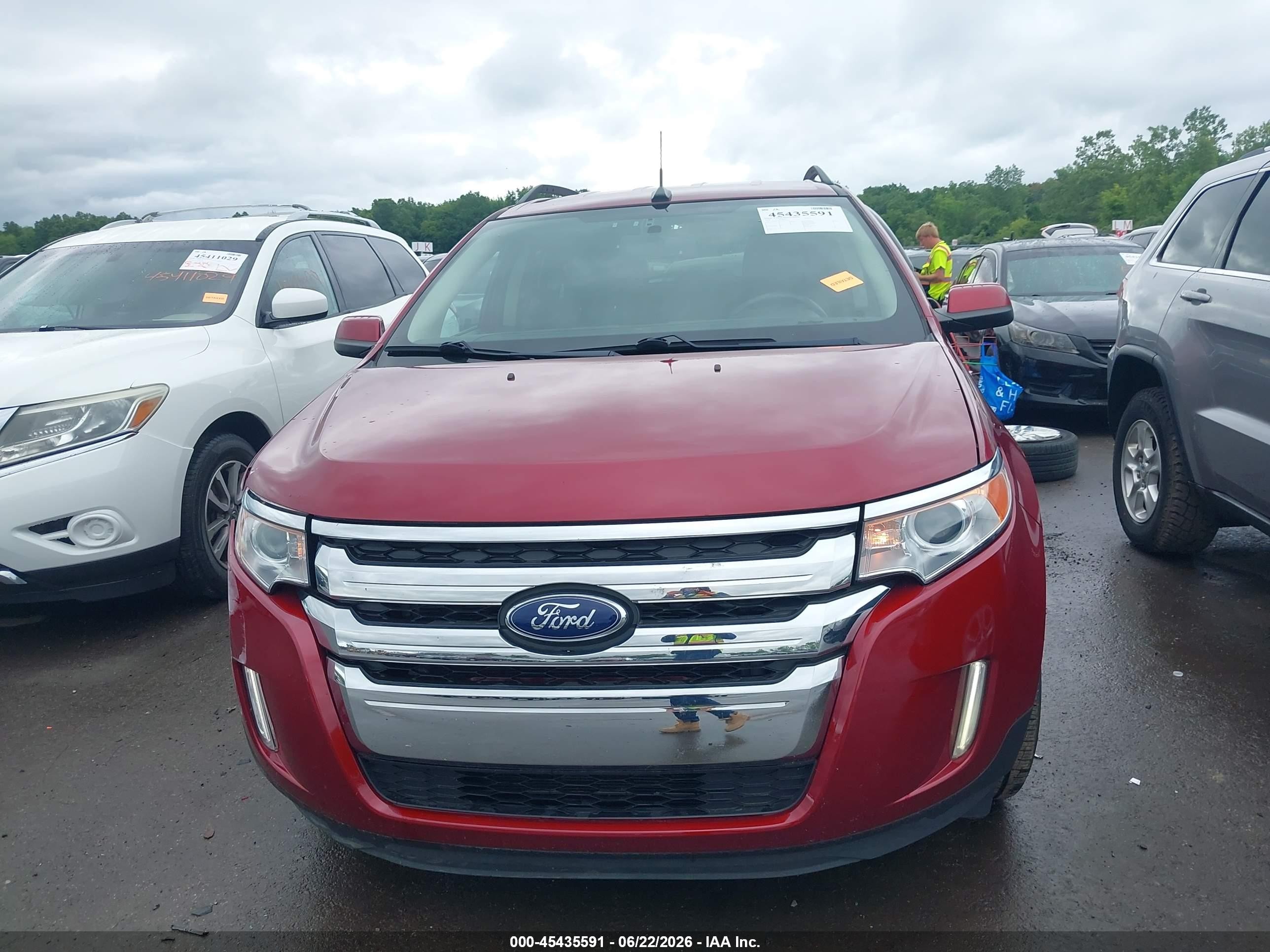 2014 Ford Edge Sel Red vin: 2FMDK3JC6EBB53621