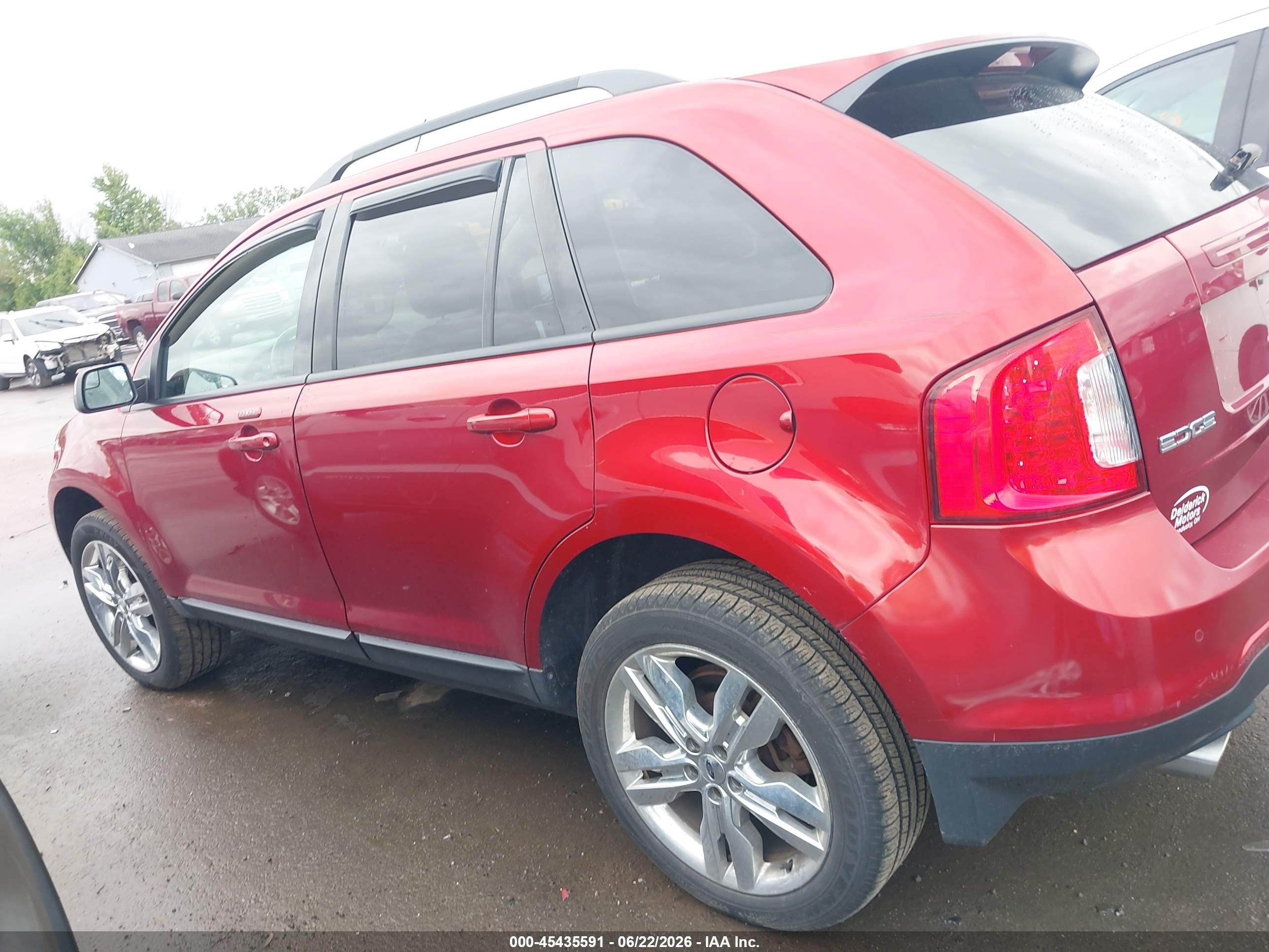 2014 Ford Edge Sel Red vin: 2FMDK3JC6EBB53621