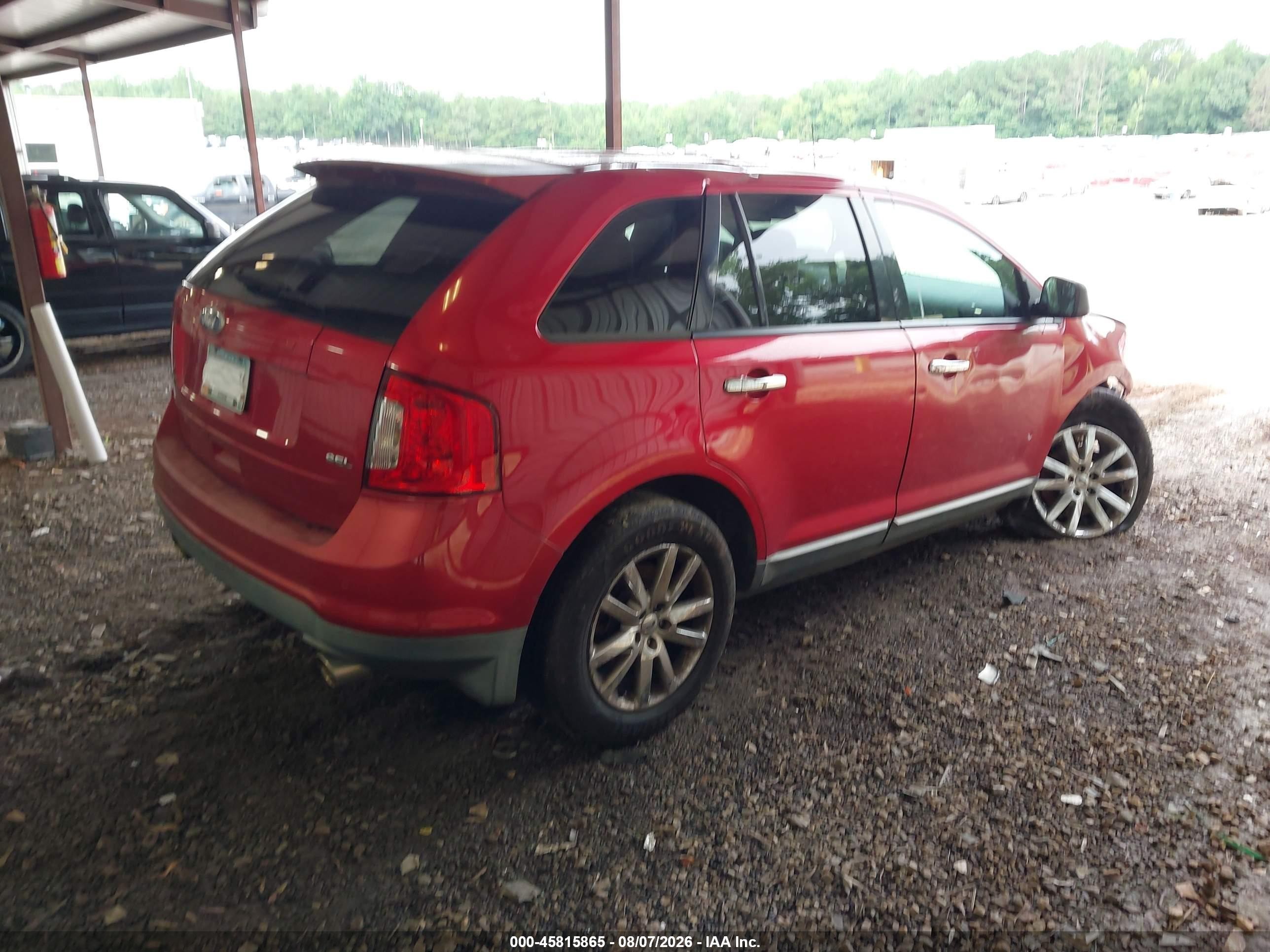 2011 Ford Edge Sel Red vin: 2FMDK3JC7BBA08485