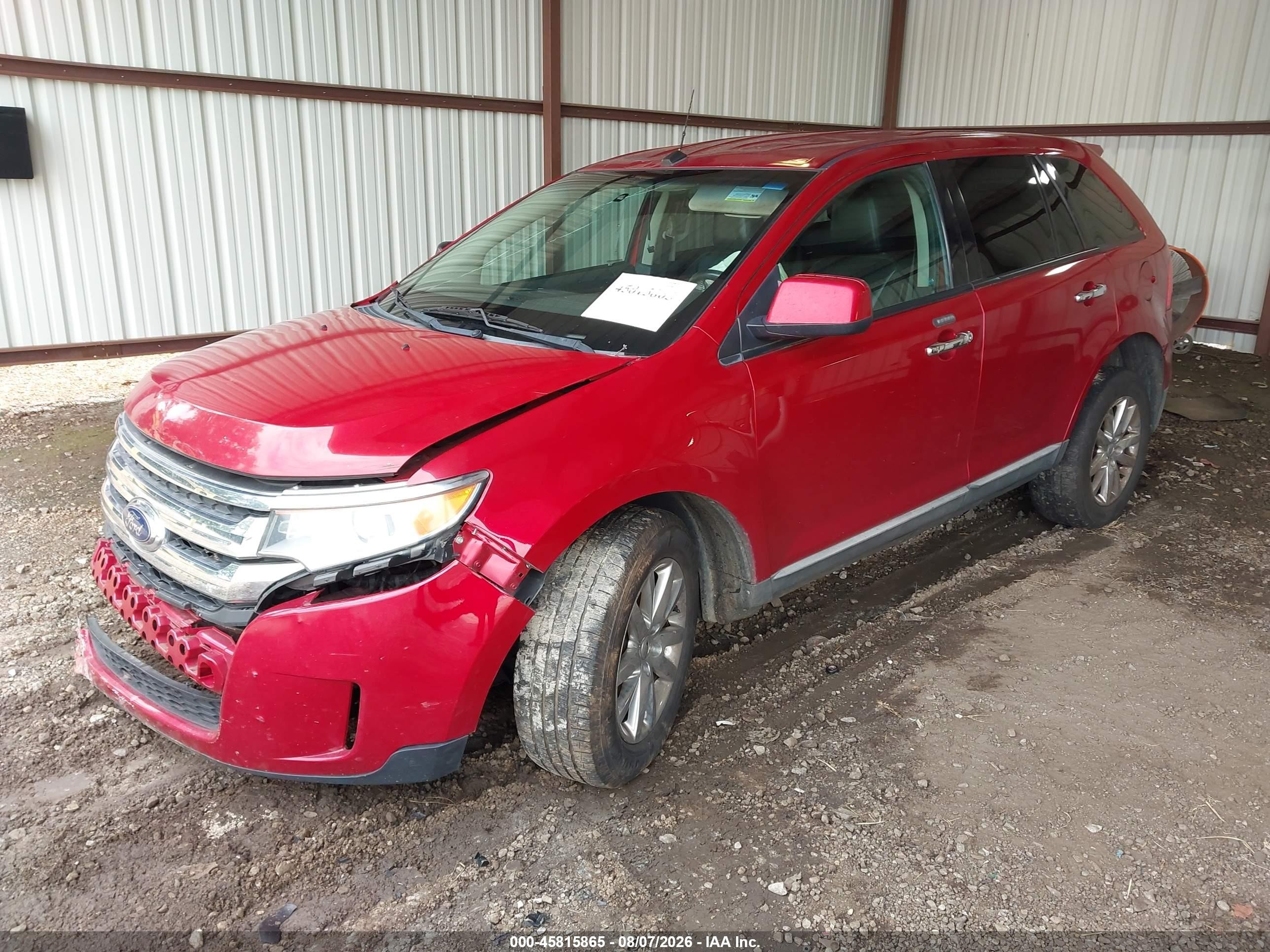 2011 Ford Edge Sel Red vin: 2FMDK3JC7BBA08485