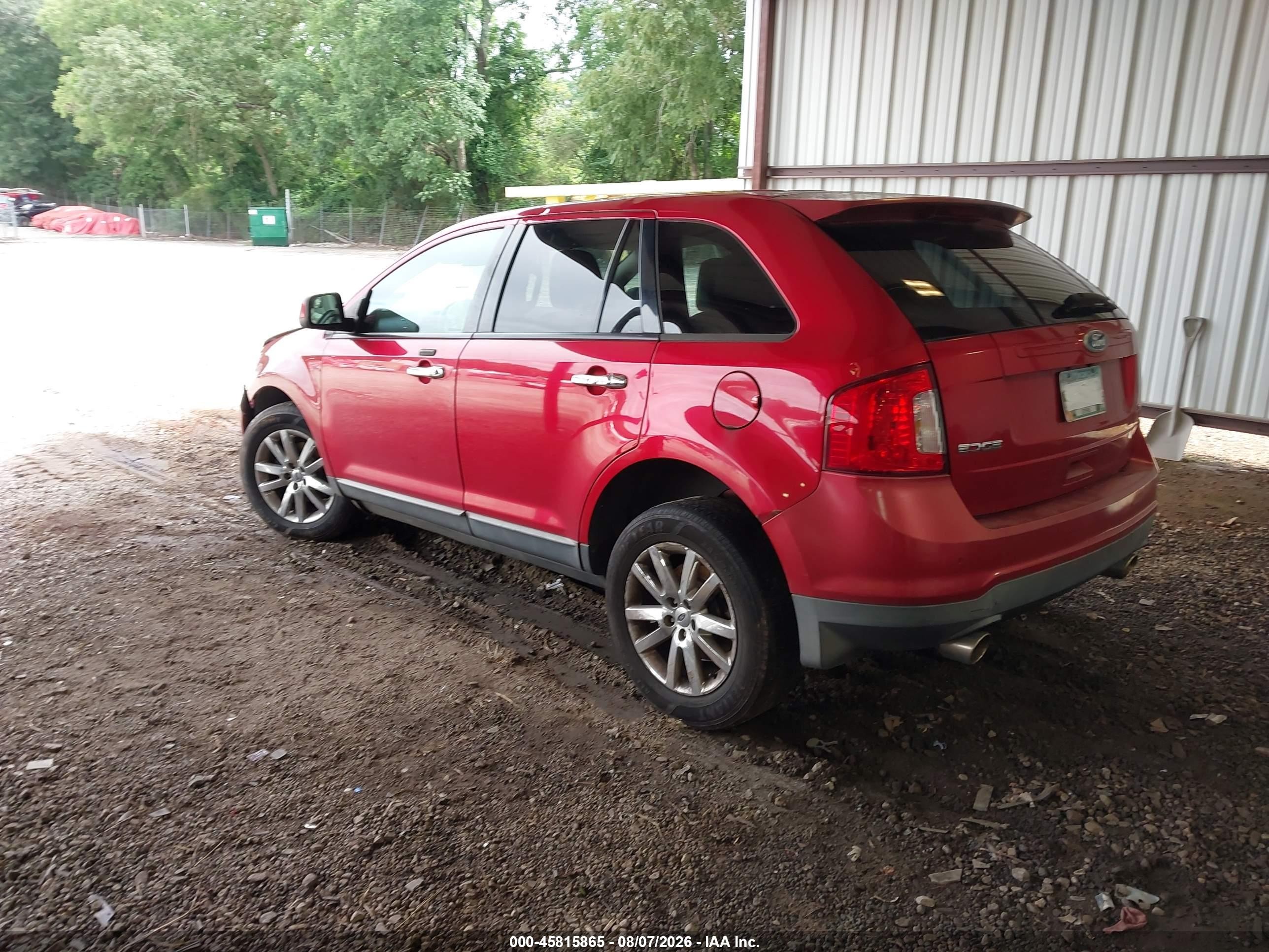 2011 Ford Edge Sel Red vin: 2FMDK3JC7BBA08485