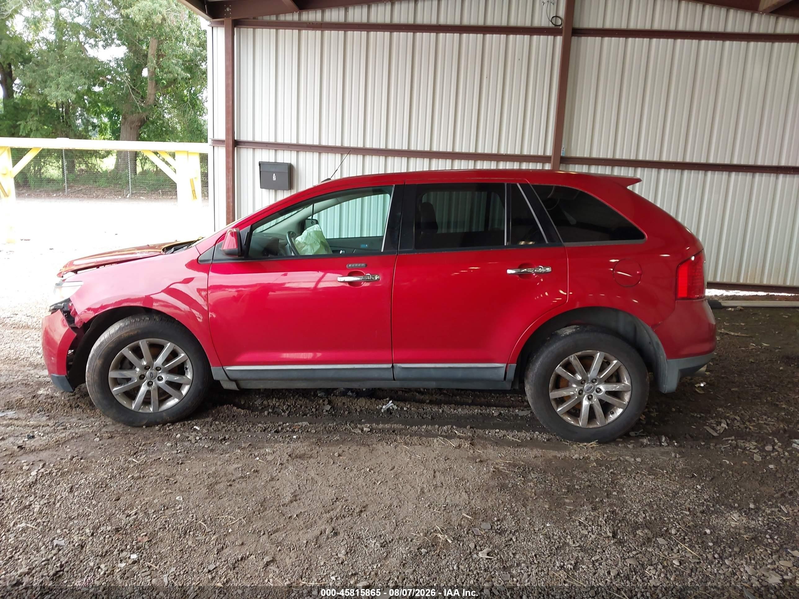 2011 Ford Edge Sel Red vin: 2FMDK3JC7BBA08485