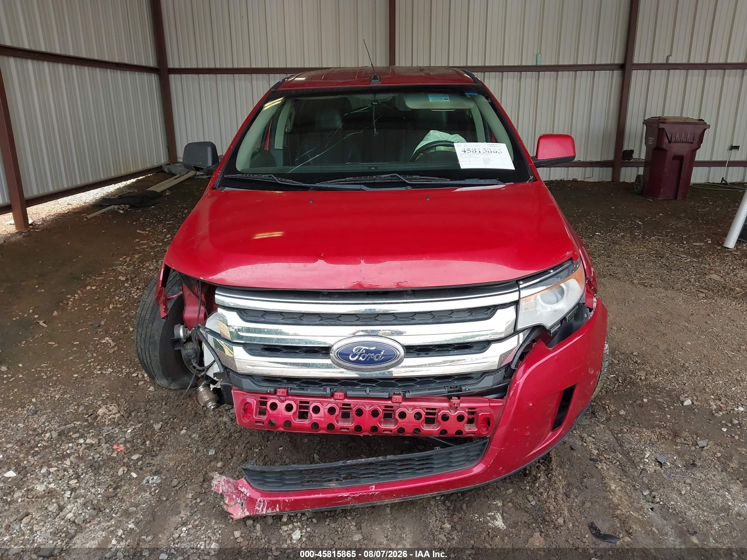 2011 Ford Edge Sel Red vin: 2FMDK3JC7BBA08485