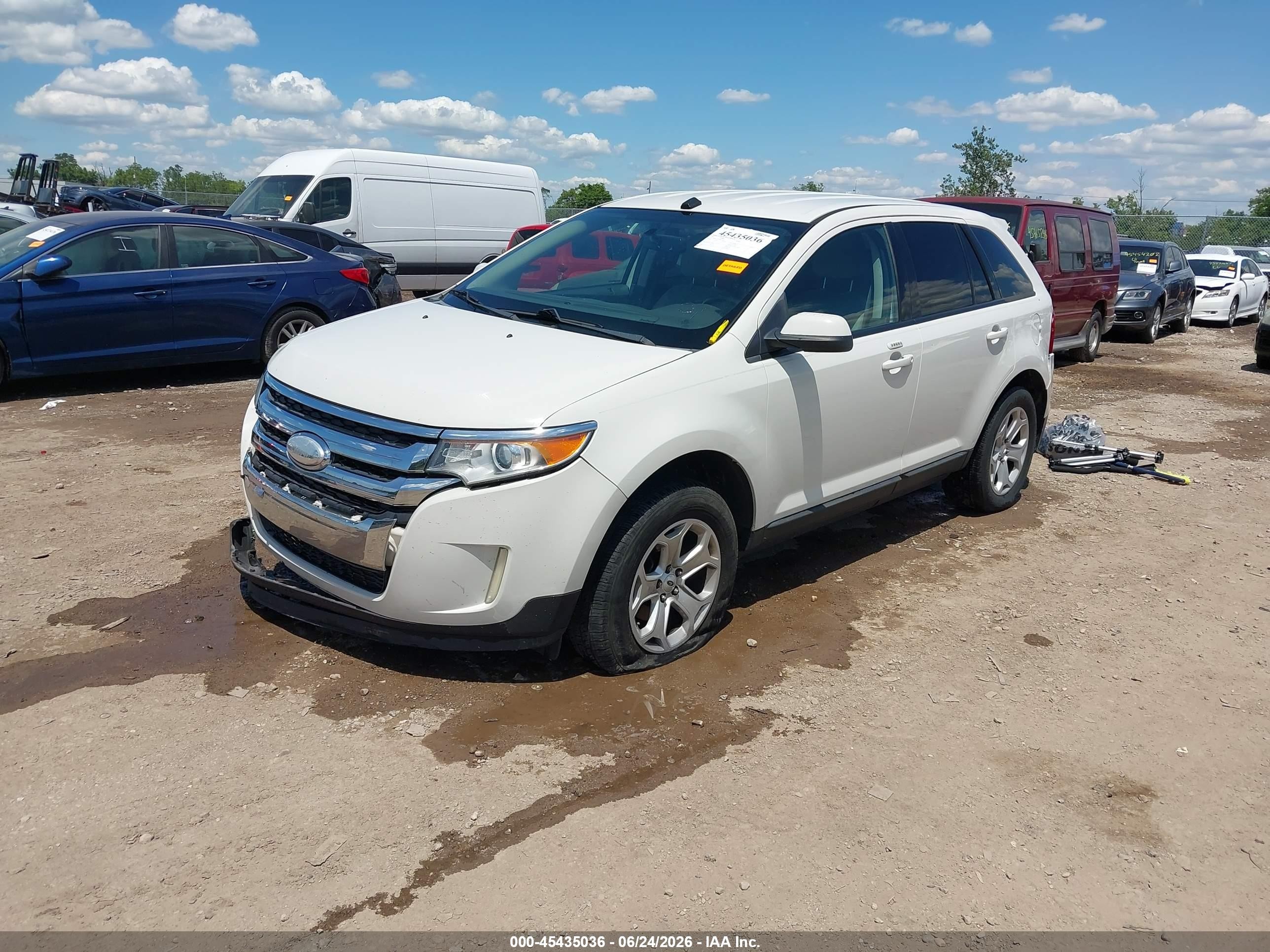 2013 Ford Edge Sel White vin: 2FMDK3JC7DBA32501