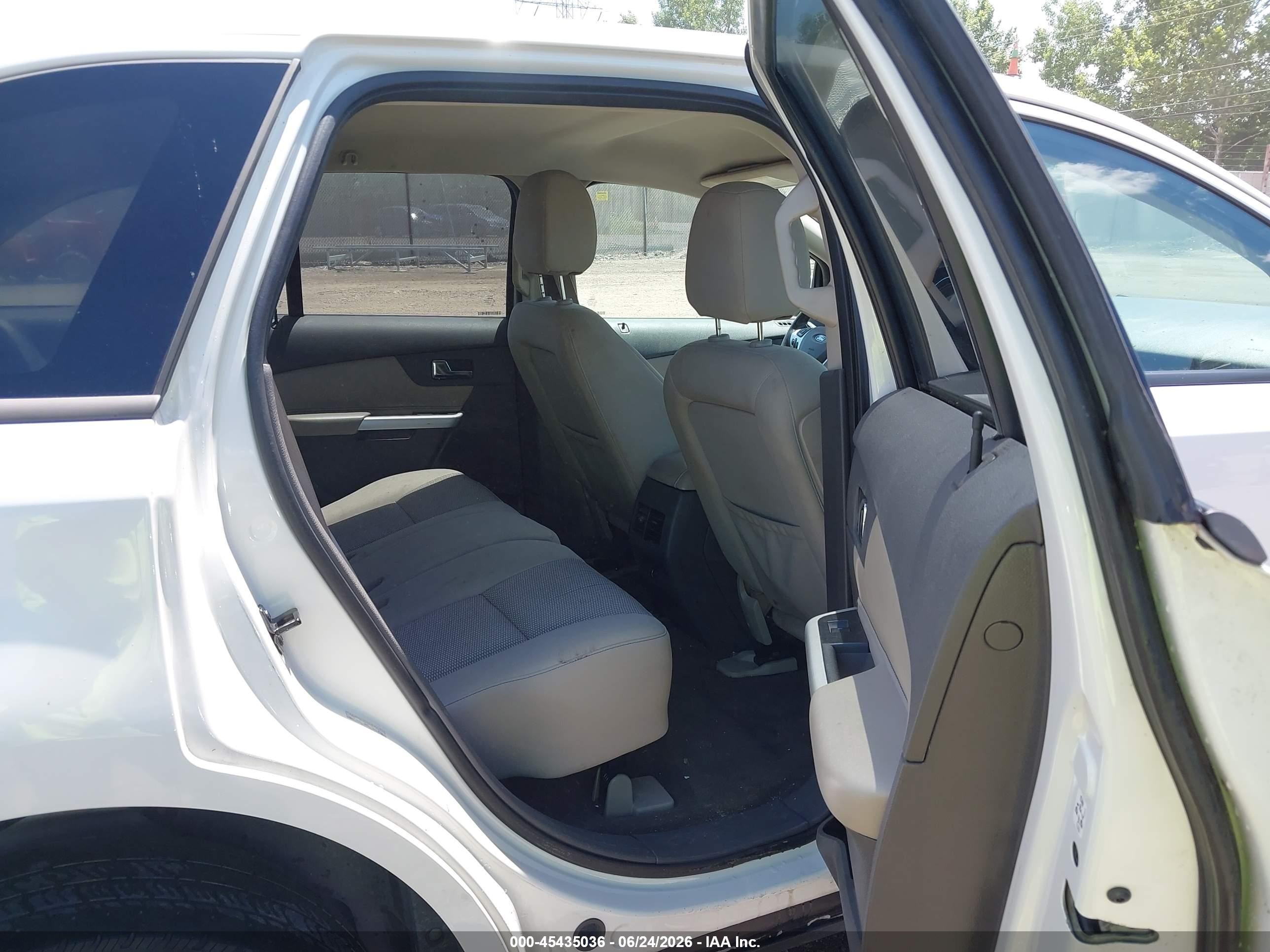 2013 Ford Edge Sel White vin: 2FMDK3JC7DBA32501