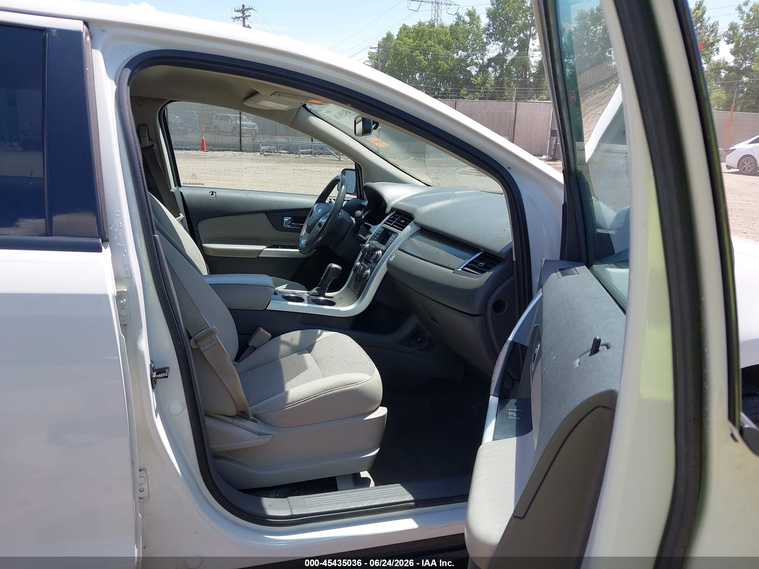 2013 Ford Edge Sel White vin: 2FMDK3JC7DBA32501