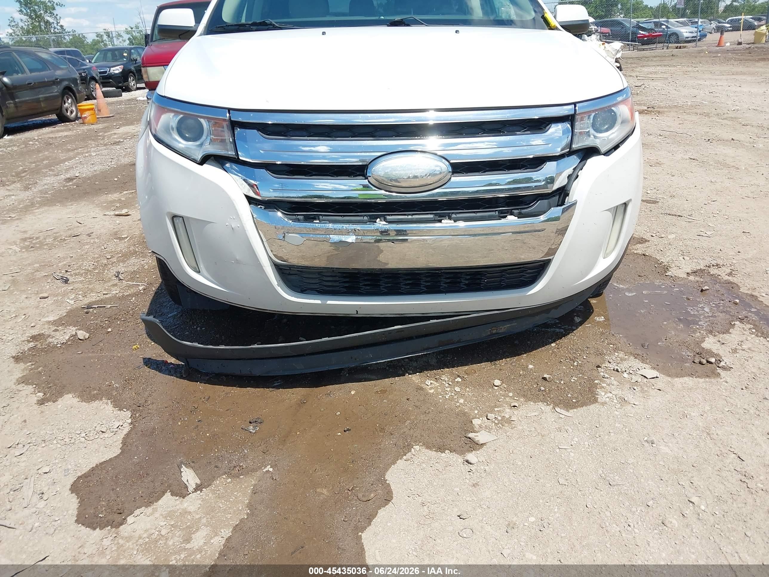 2013 Ford Edge Sel White vin: 2FMDK3JC7DBA32501