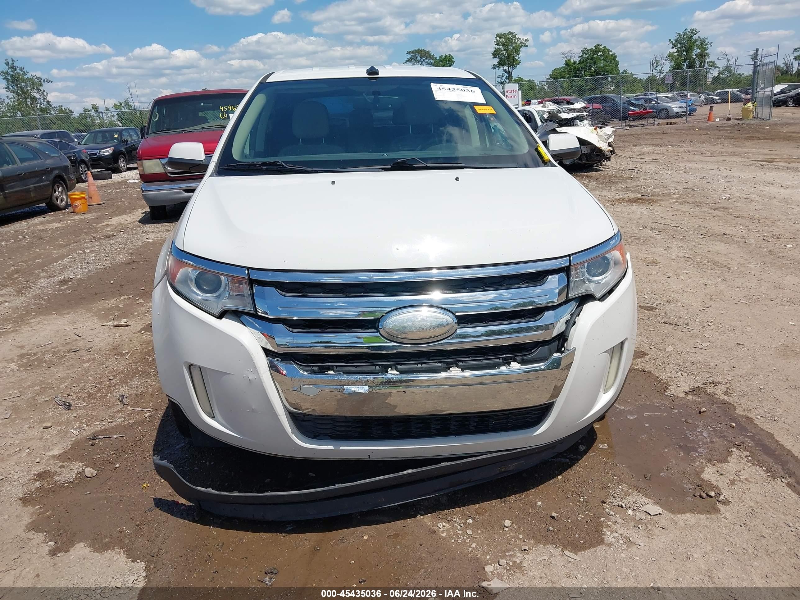 2013 Ford Edge Sel White vin: 2FMDK3JC7DBA32501