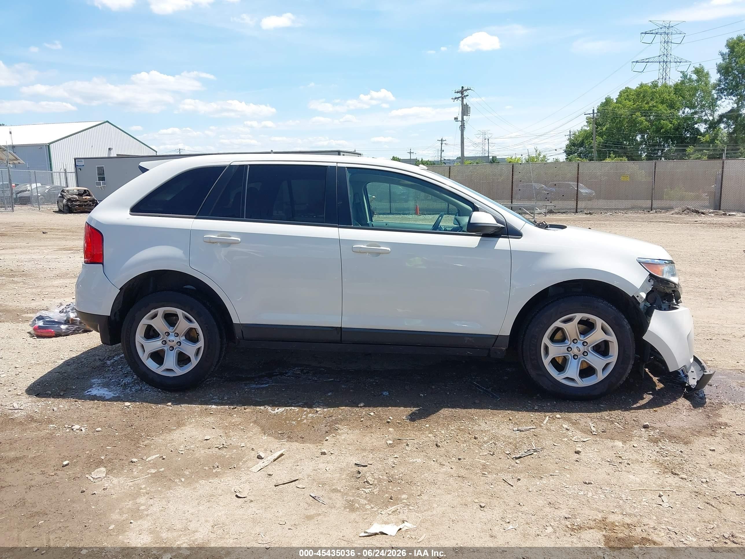 2013 Ford Edge Sel White vin: 2FMDK3JC7DBA32501