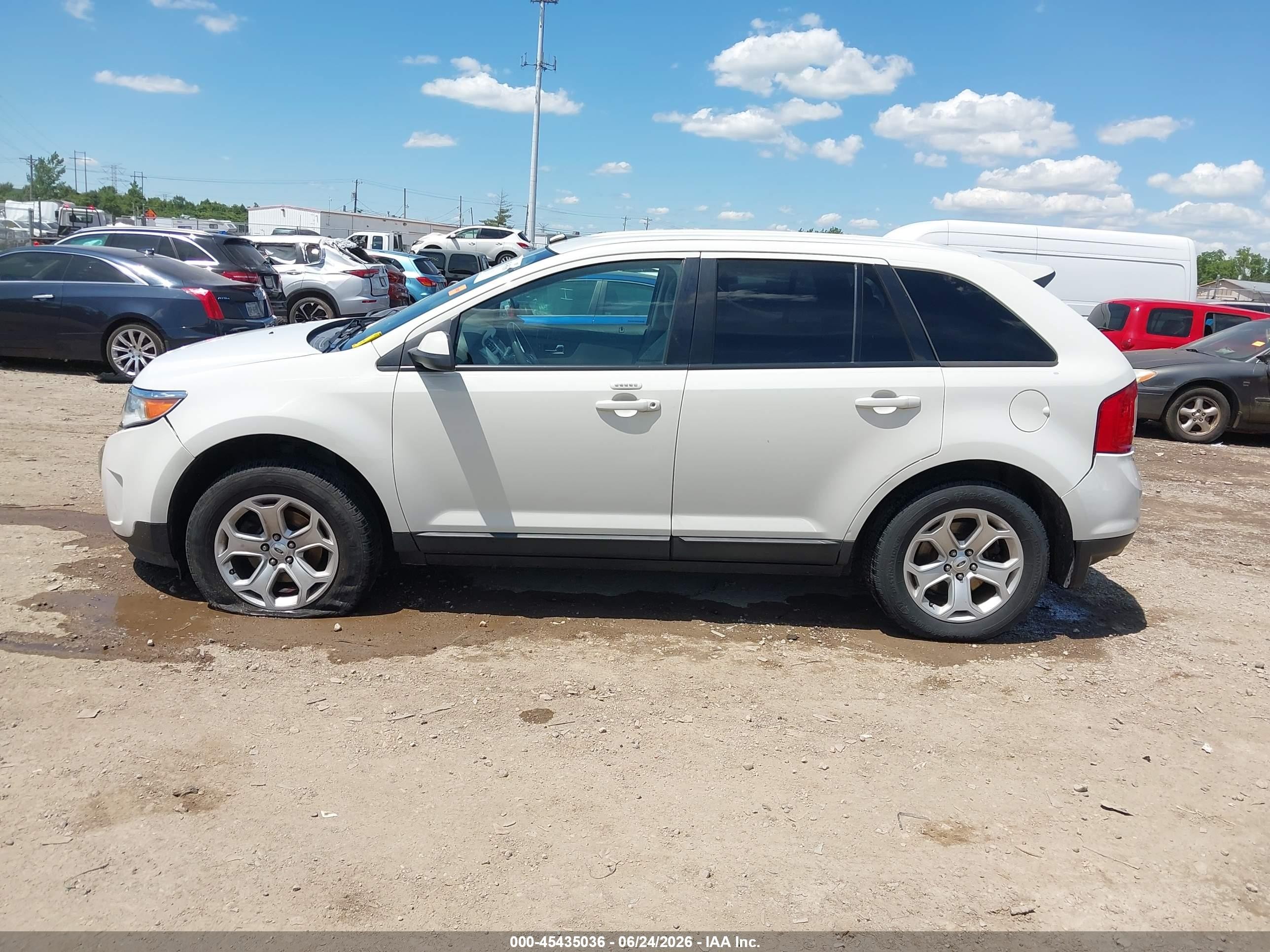 2013 Ford Edge Sel White vin: 2FMDK3JC7DBA32501