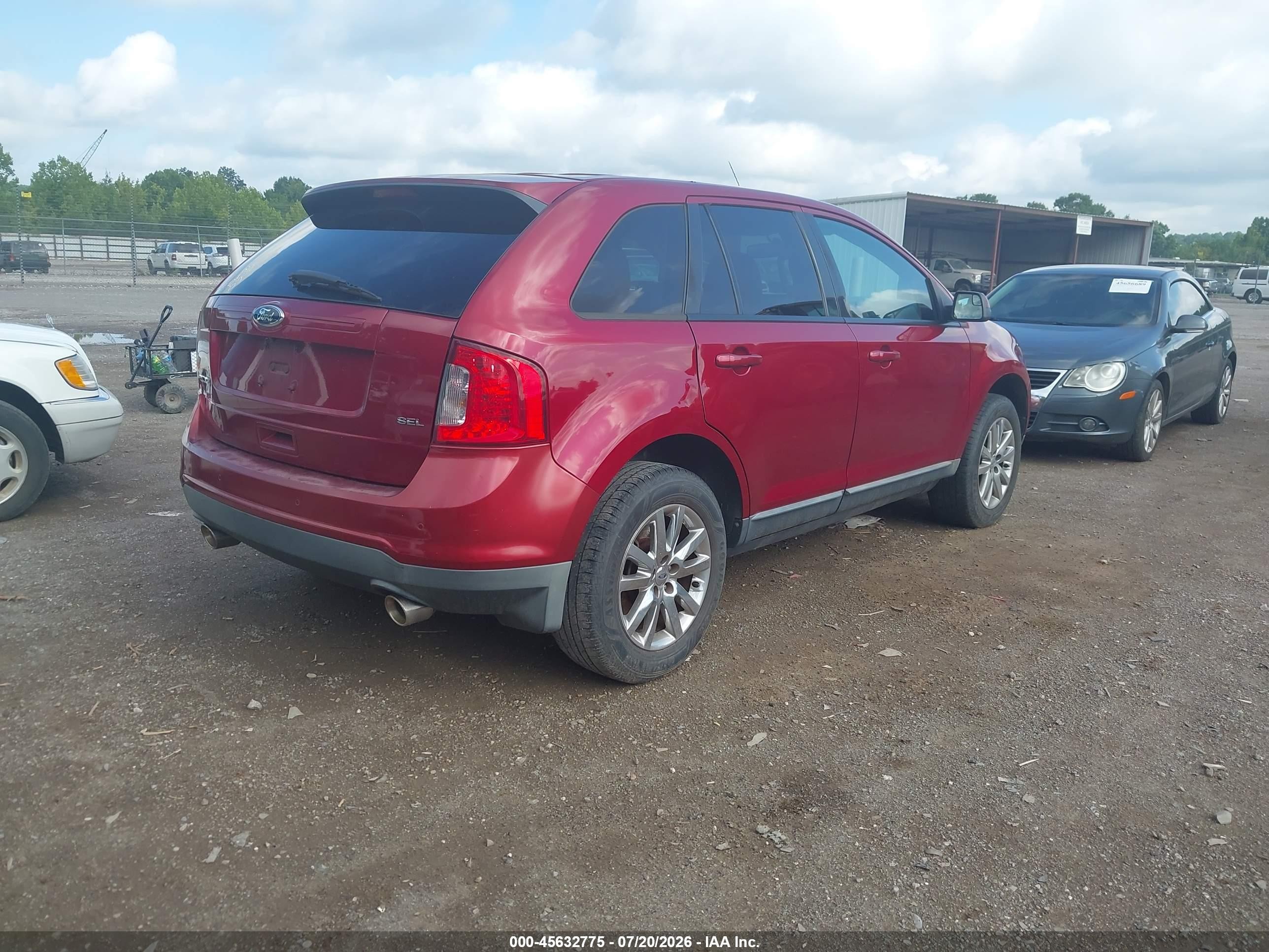 2013 Ford Edge Sel Red vin: 2FMDK3JC7DBA35057