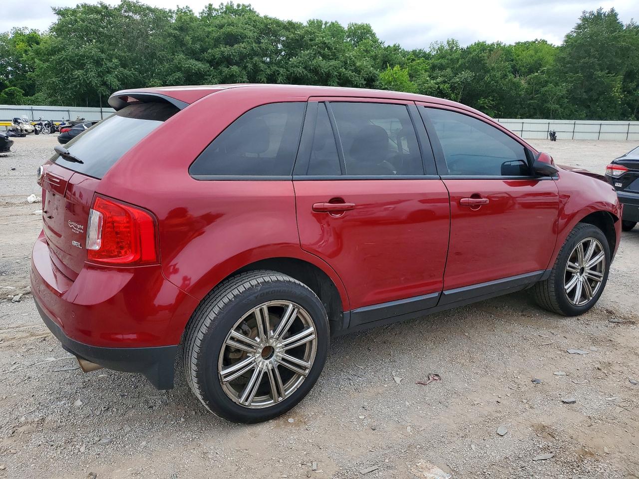 2013 Ford Edge Sel Maroon vin: 2FMDK3JC7DBC88878