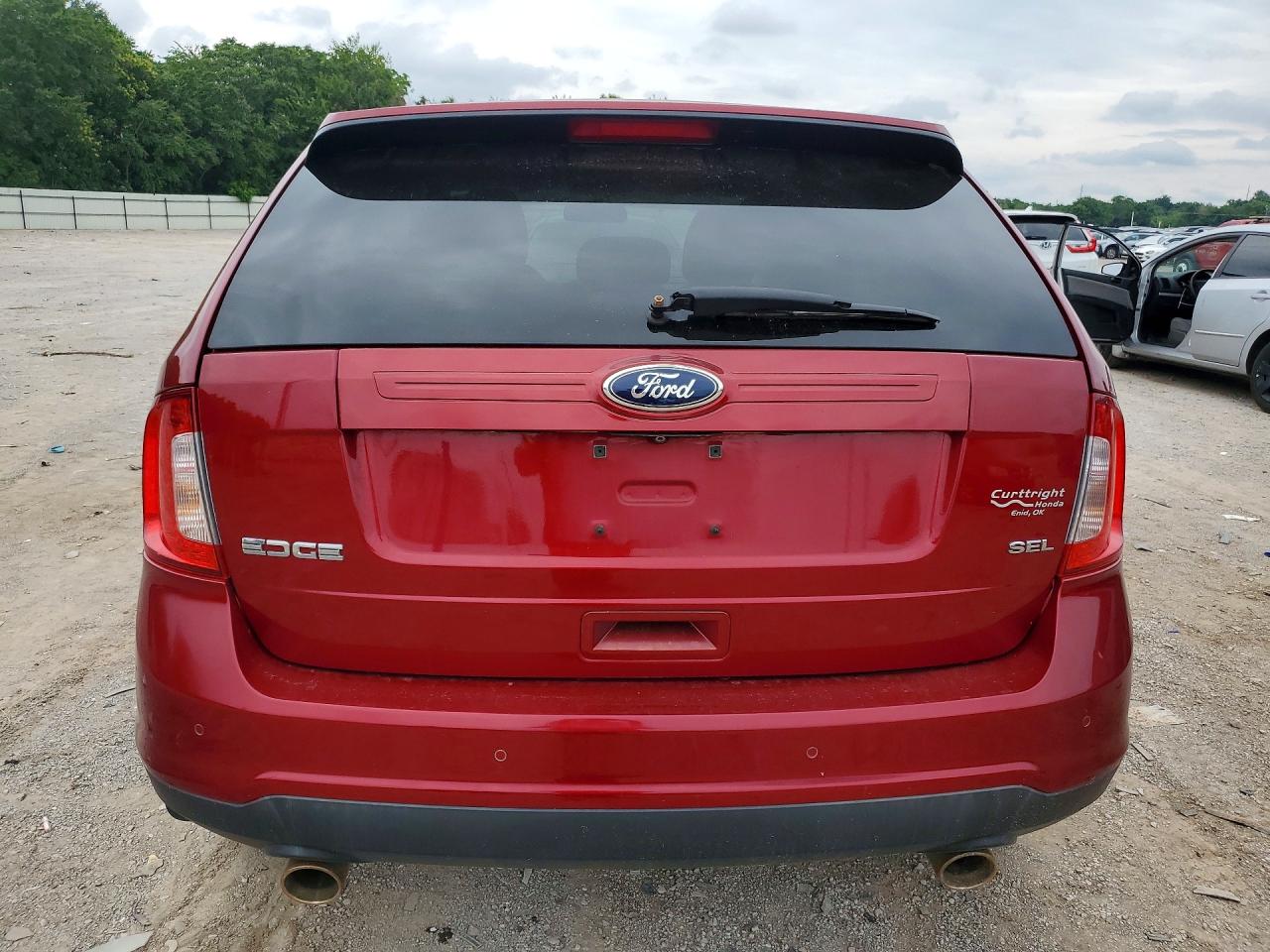 2013 Ford Edge Sel Maroon vin: 2FMDK3JC7DBC88878