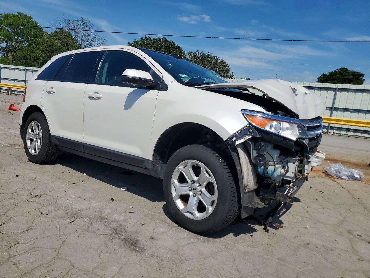 2014 Ford Edge Sel White vin: 2FMDK3JC7EBA47338