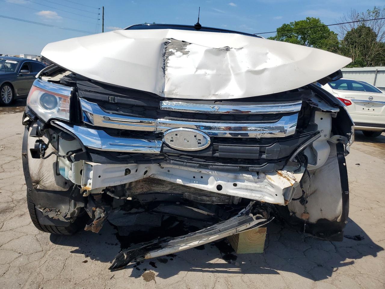 2014 Ford Edge Sel White vin: 2FMDK3JC7EBA47338