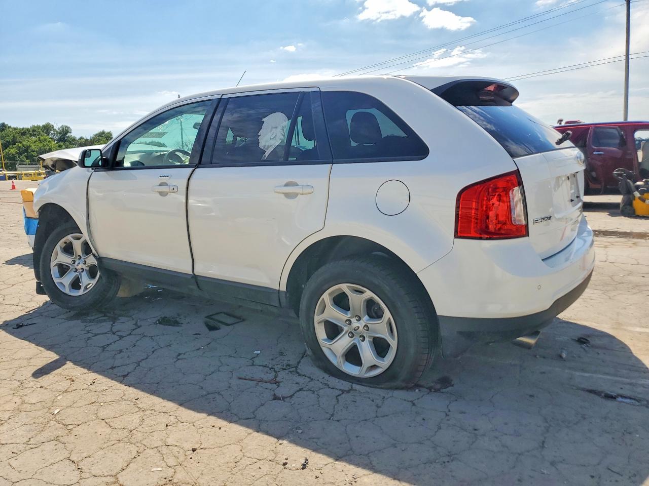 2014 Ford Edge Sel White vin: 2FMDK3JC7EBA47338