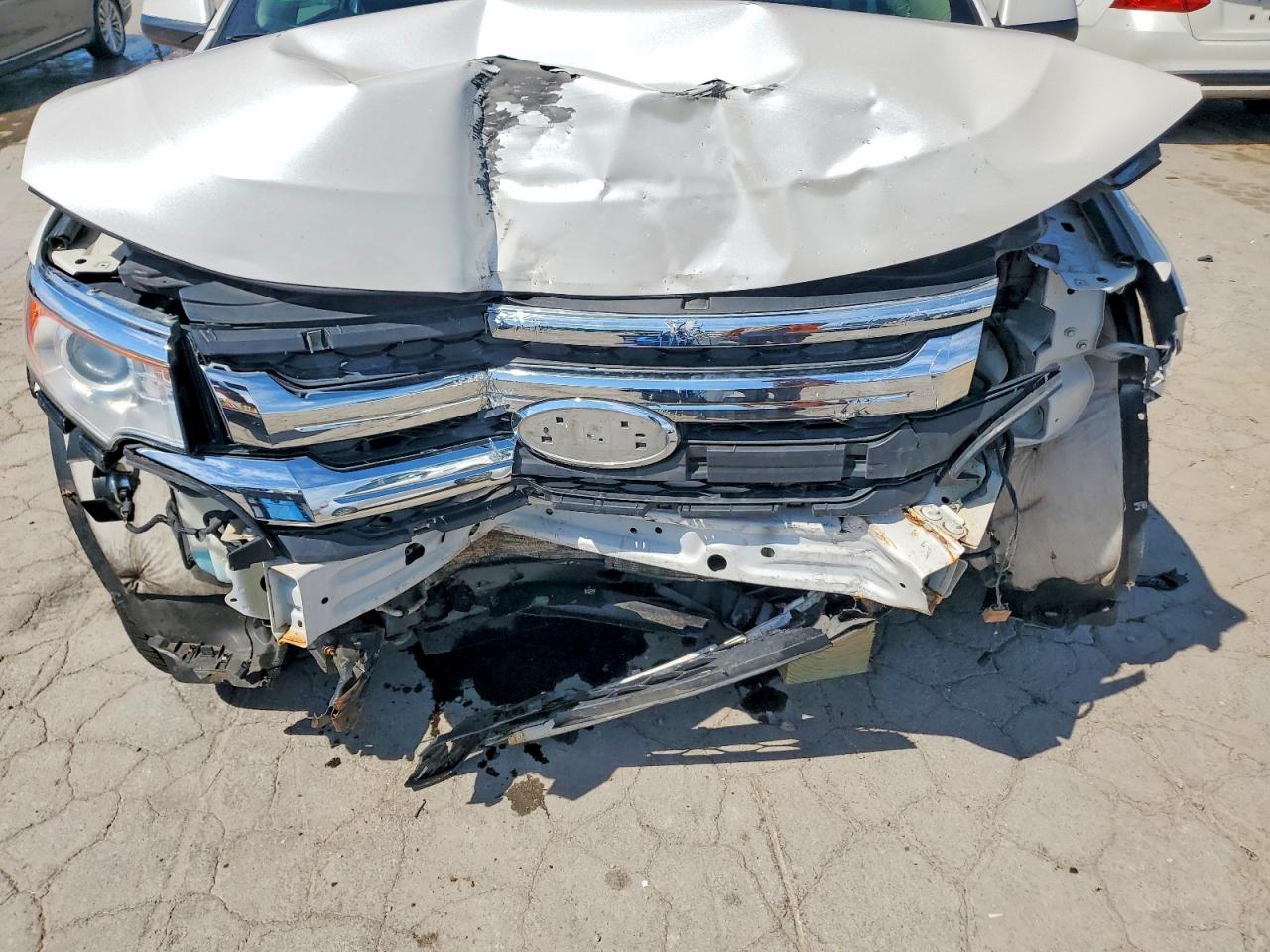 2014 Ford Edge Sel White vin: 2FMDK3JC7EBA47338