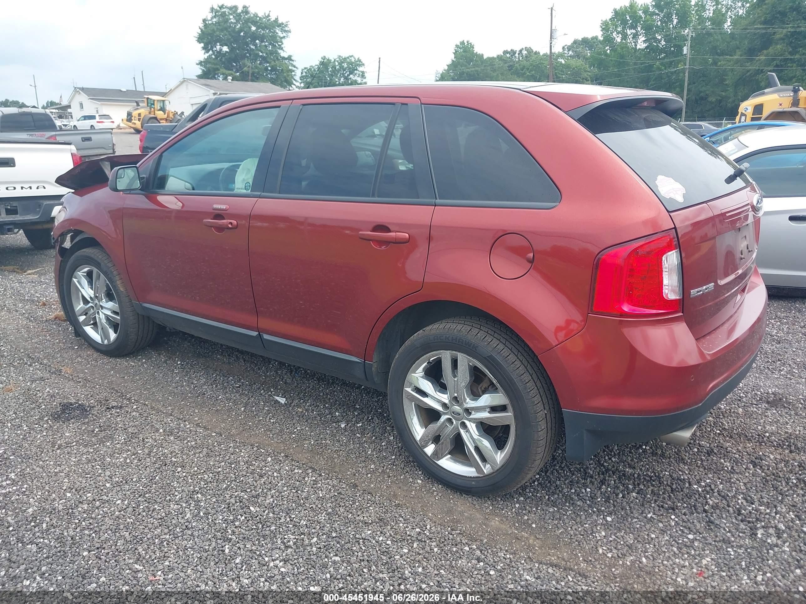 2014 Ford Edge Sel Red vin: 2FMDK3JC7EBB05383